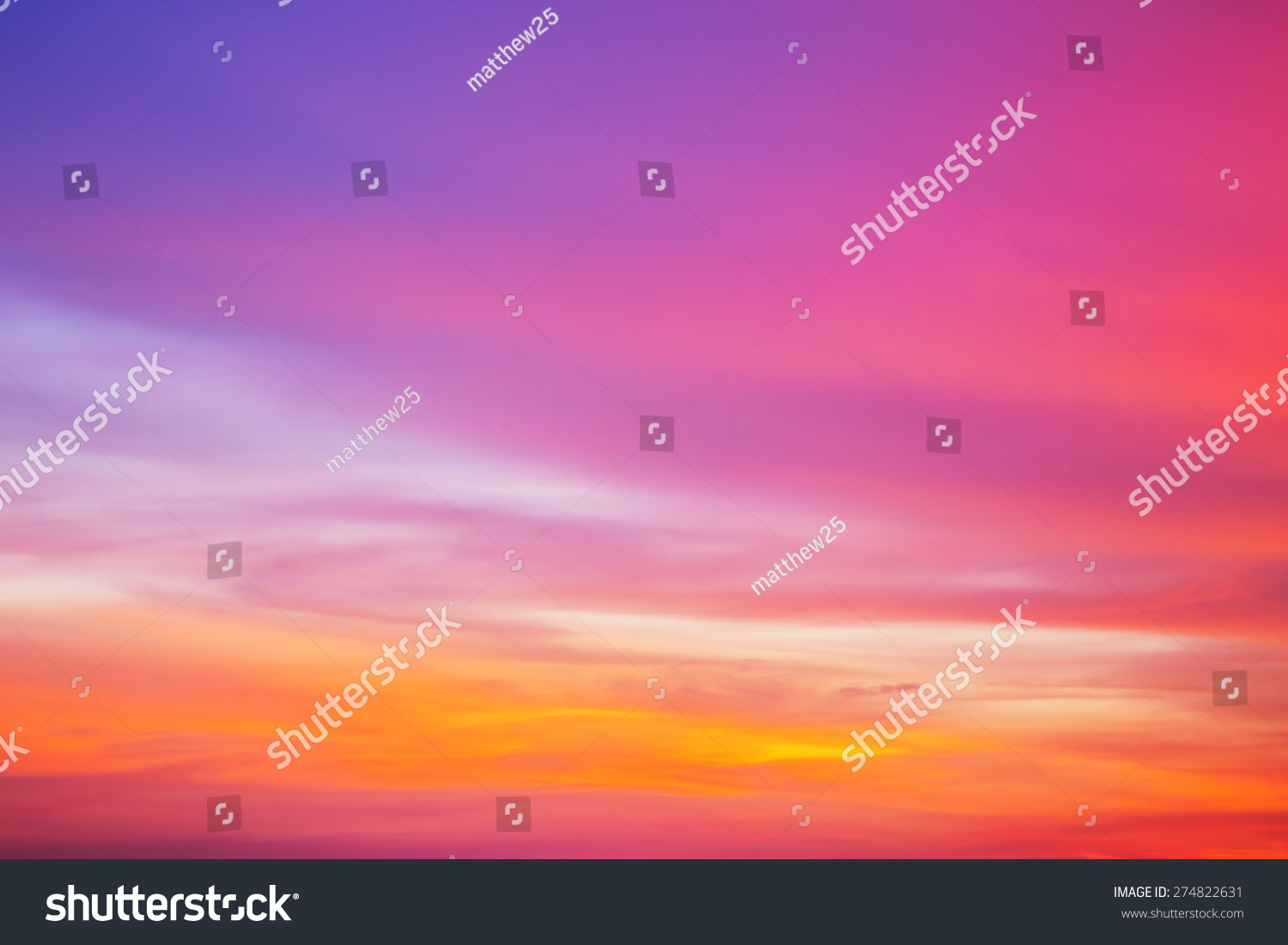 Colorful Sky After Sunset Evening Sky Stock Photo 274822631 | Shutterstock