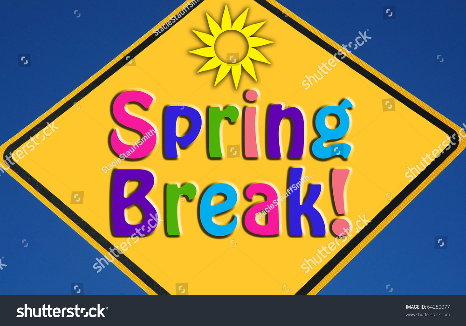 Colorful Spring Break Concept Stock Illustration 64250077 | Shutterstock