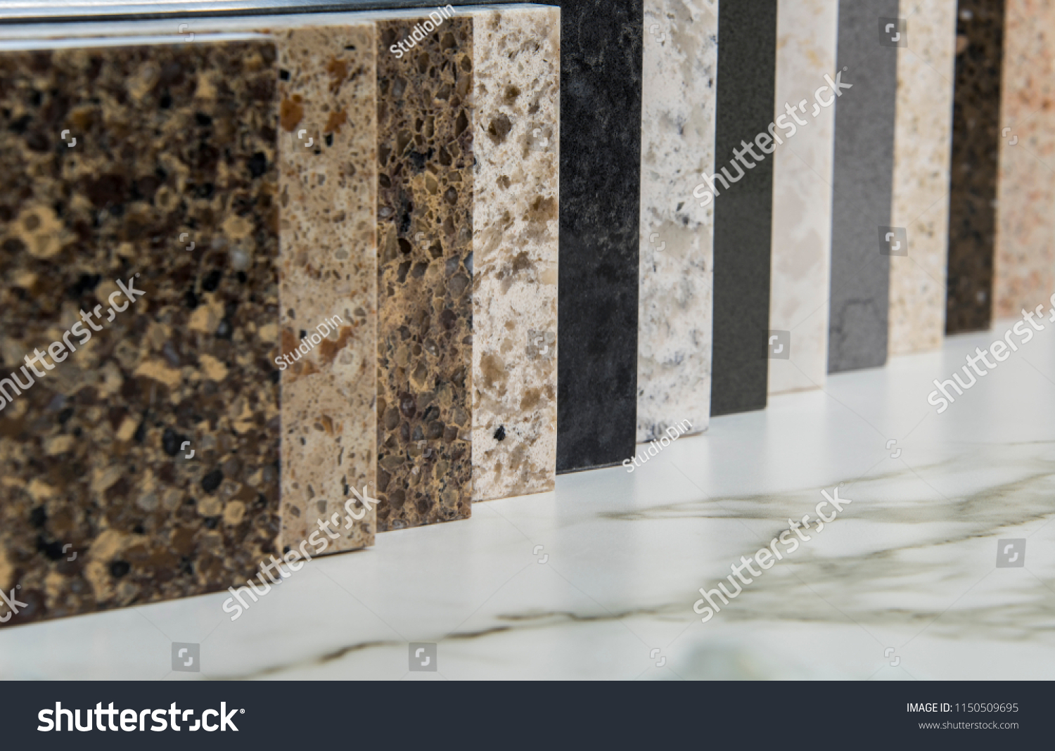 Colorful Square Color Samples Kitchen Granite Stock Photo Edit