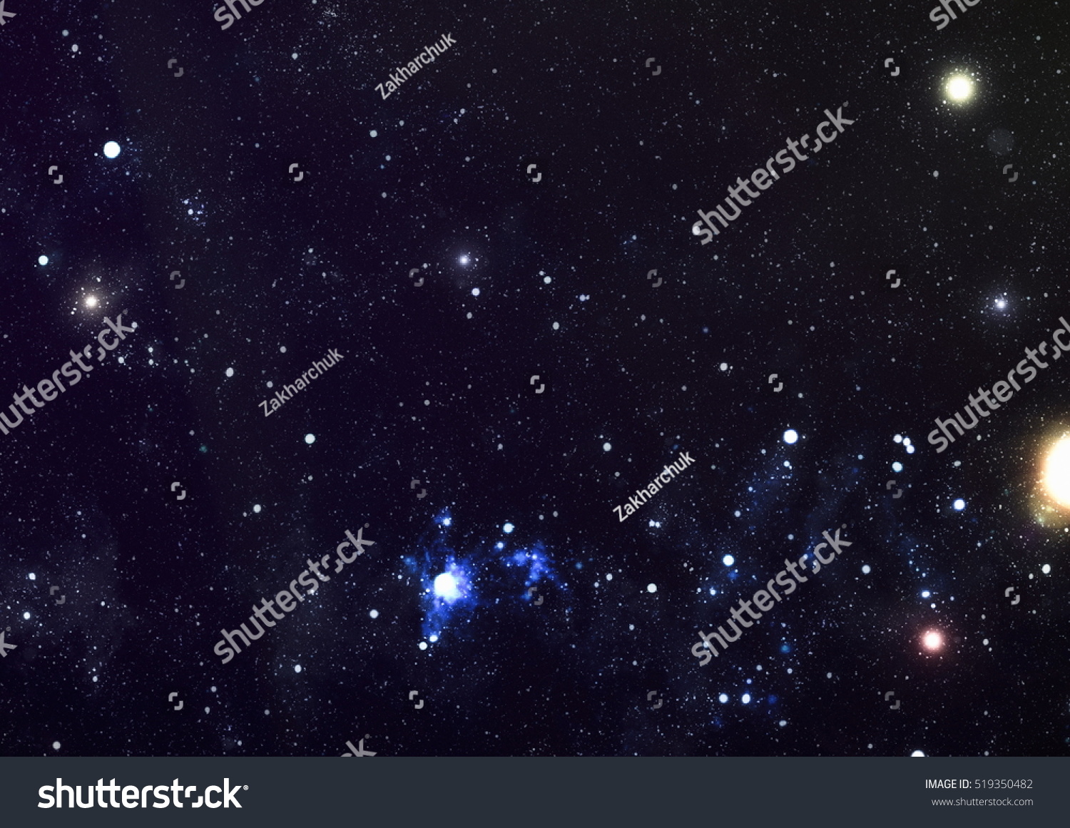 Colorful Starry Night Sky Outer Space のイラスト素材