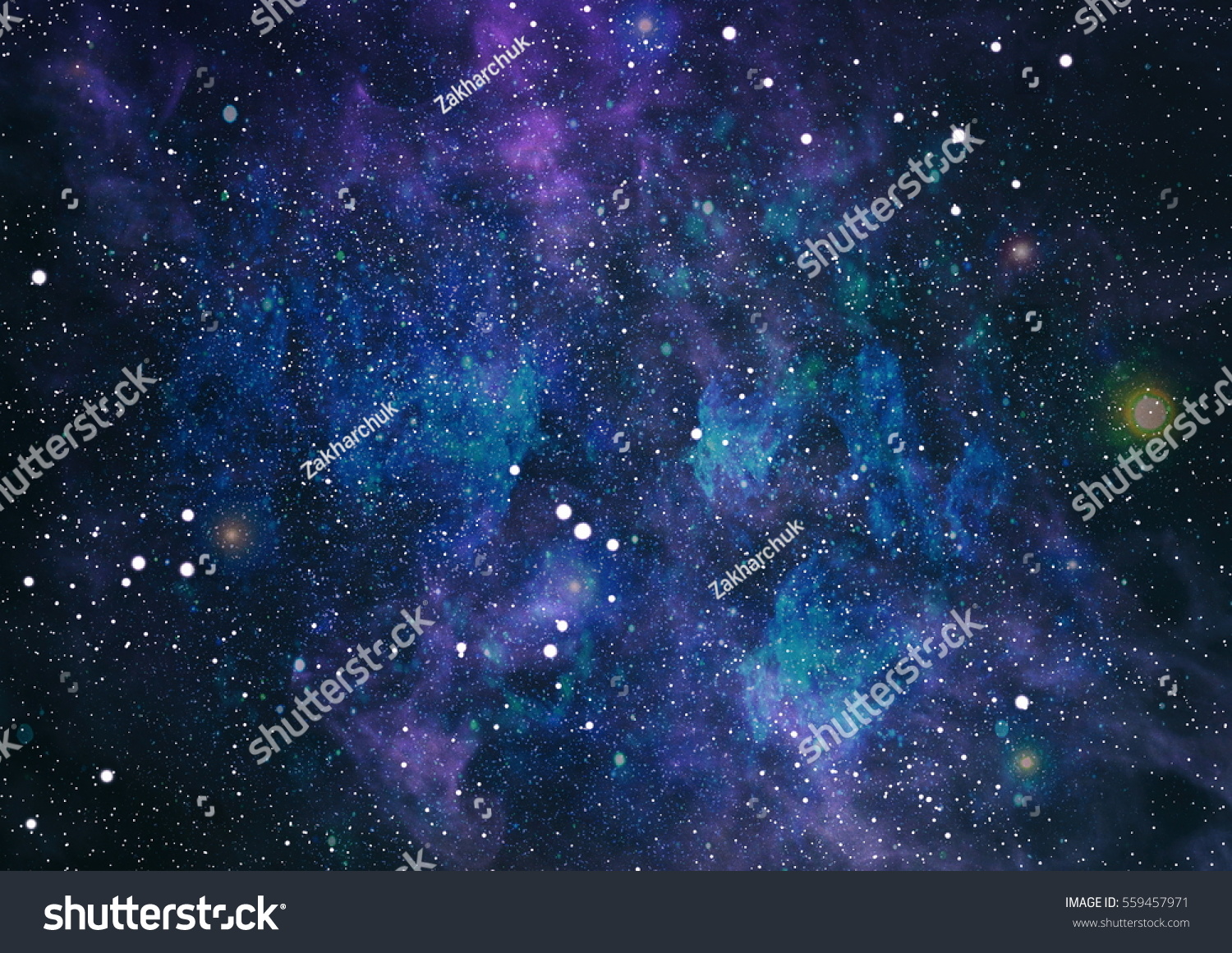 Colorful Starry Night Sky Outer Space Stock Photo (Edit Now) 559457971