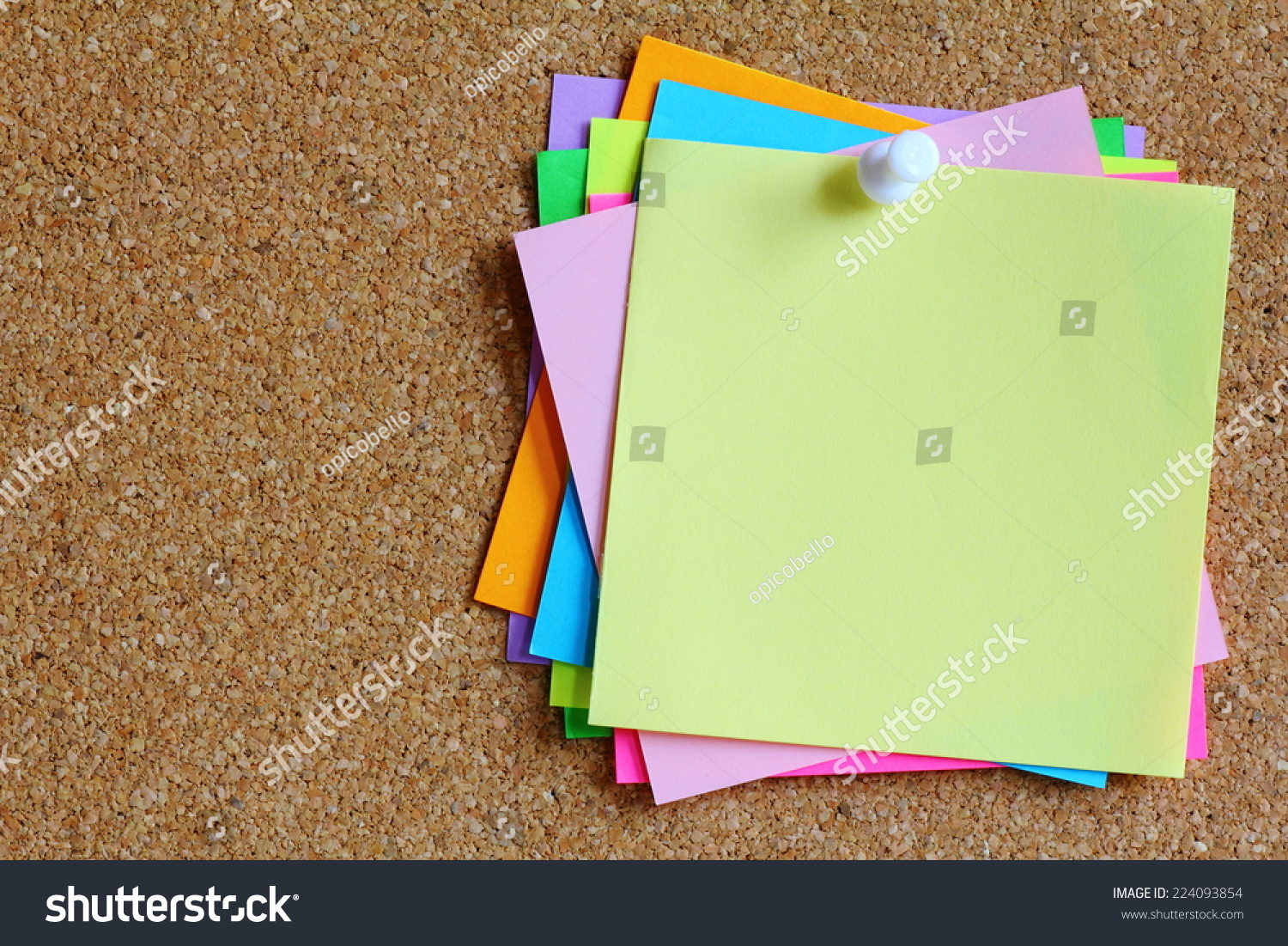 Bulletin Board With Sticky Notes