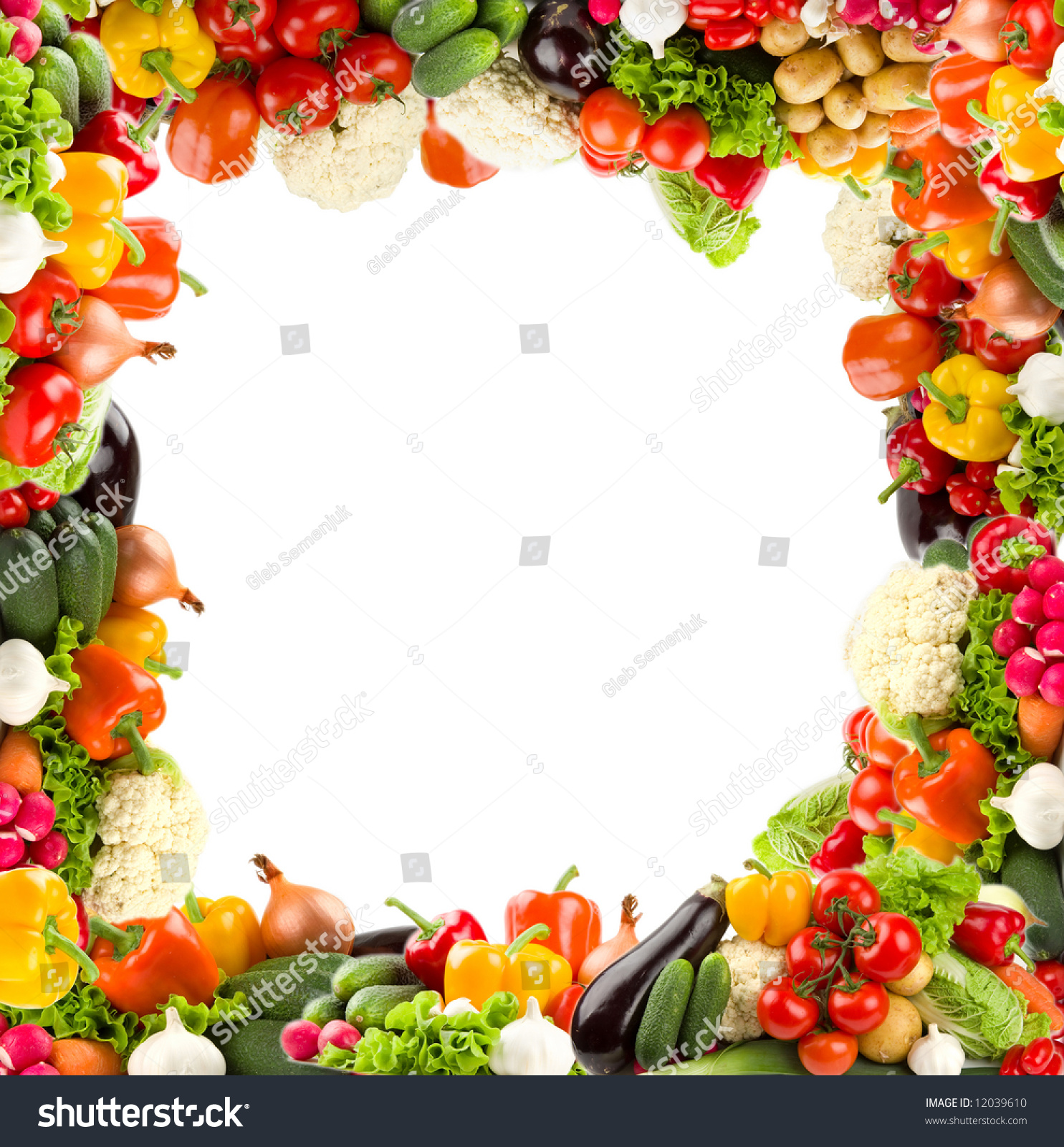 Colorful Vegetable Frame Stock Photo 12039610 - Shutterstock