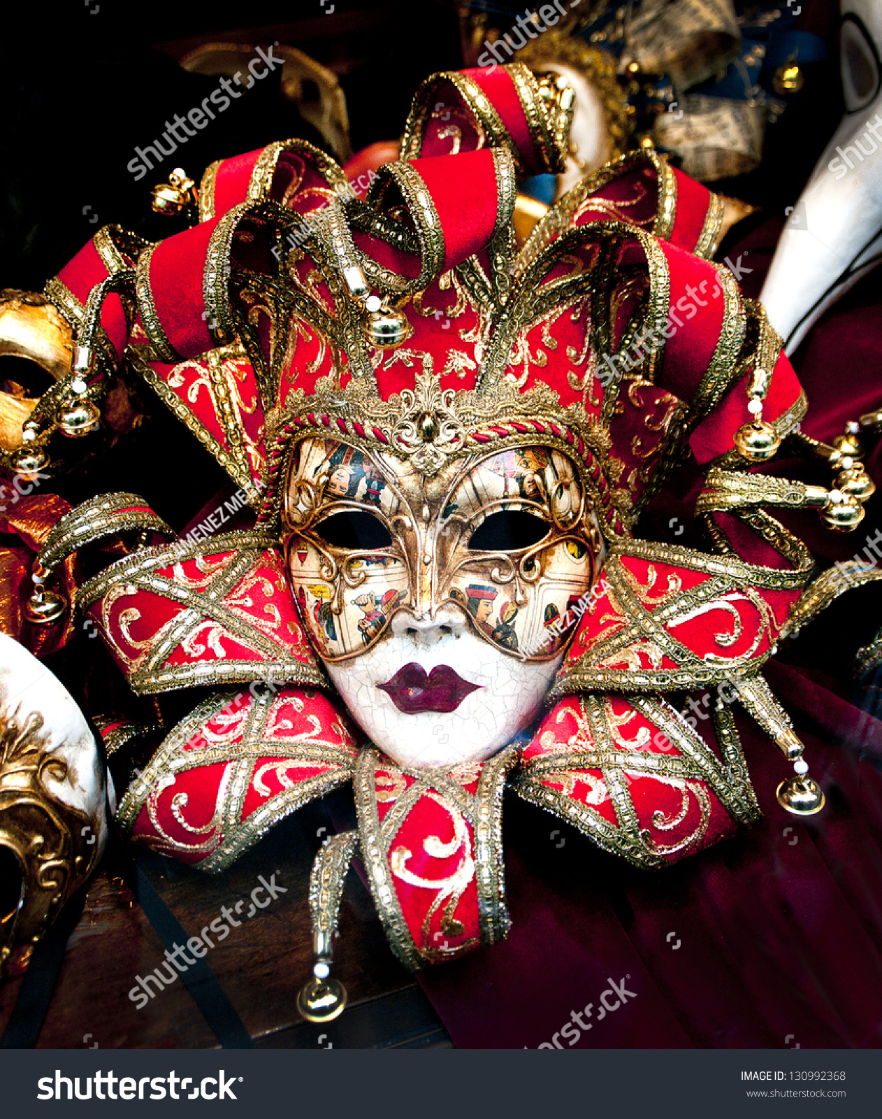 Colorful Venetian Carnival Masks Sale Stock Photo 130992368 - Shutterstock