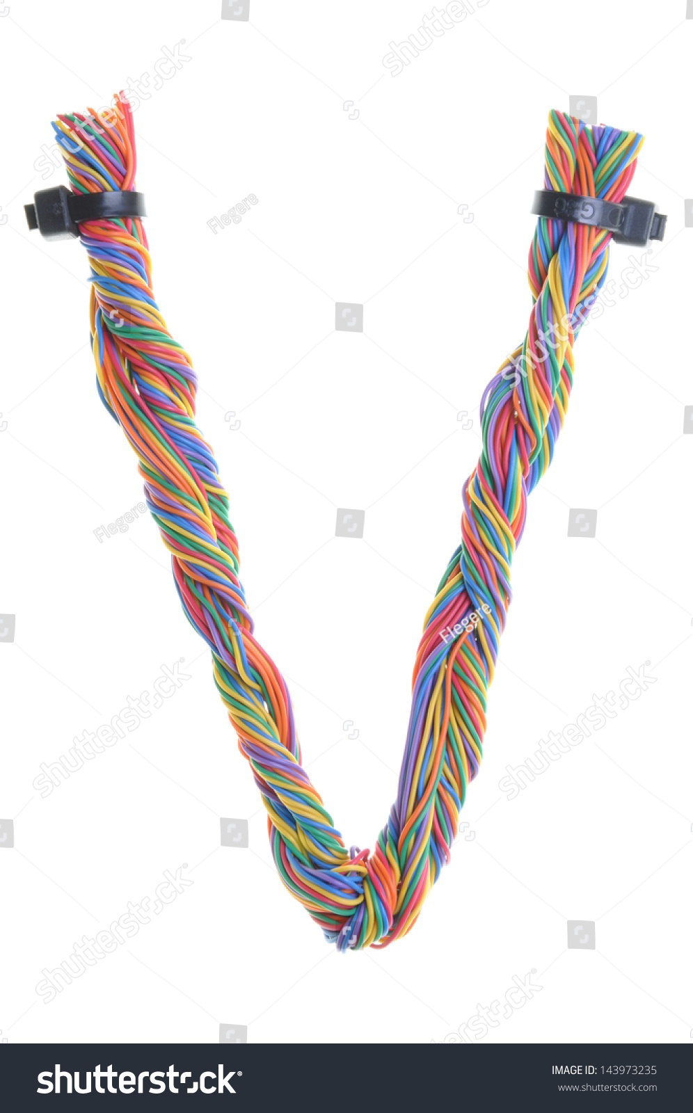 Colorful Wire Shape Letter V Stock Photo 143973235 - Shutterstock