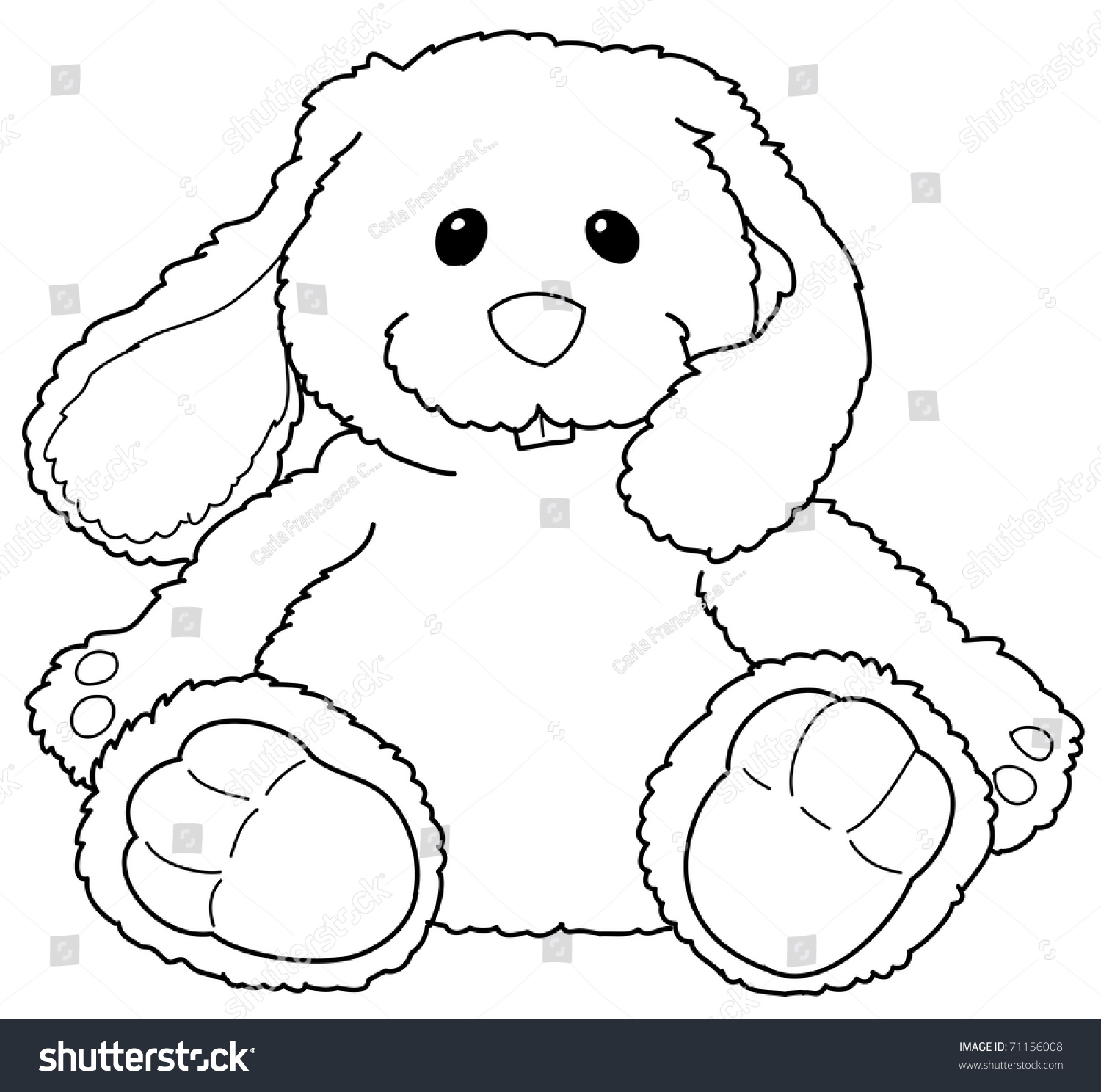 black and white stuffed bunny