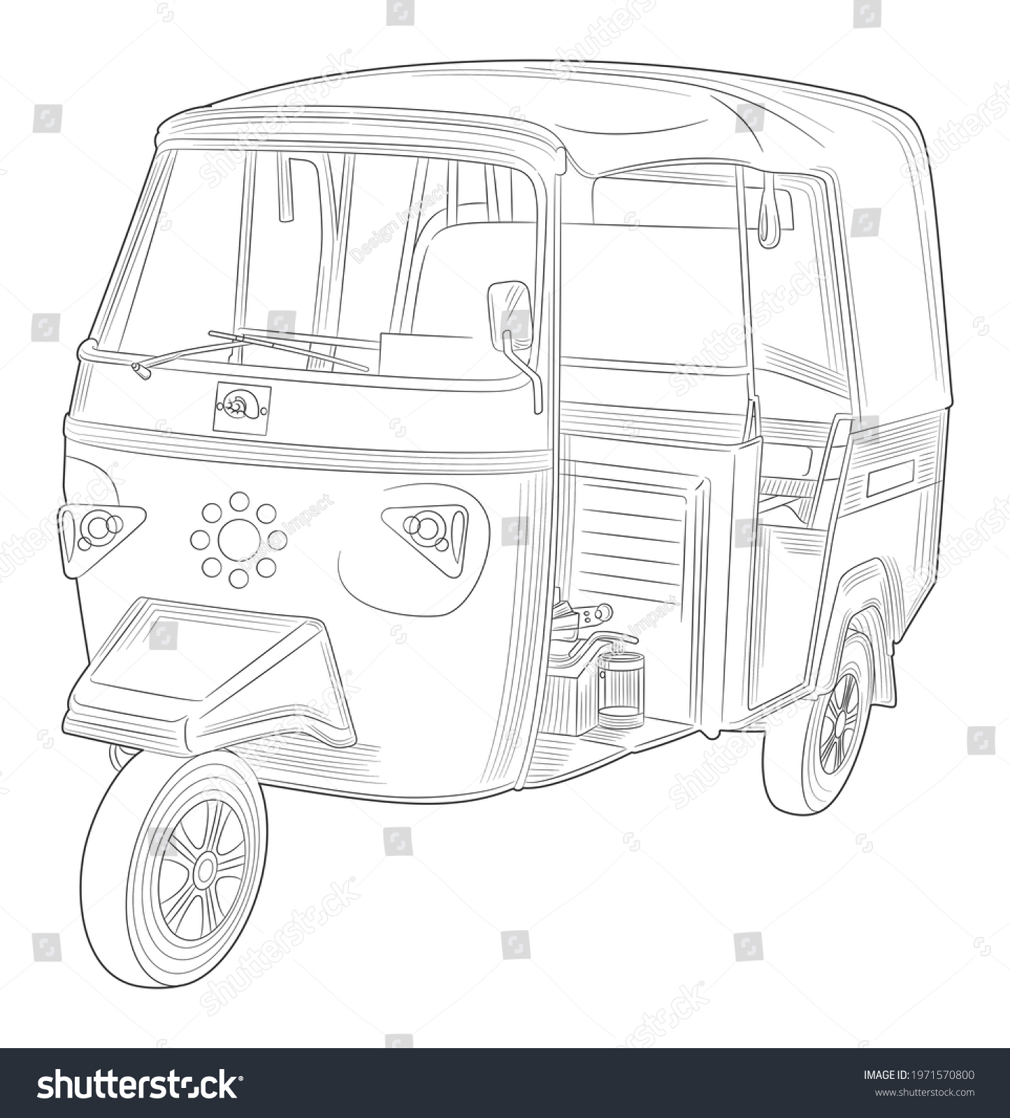 412 Auto rickshaw drawing Images, Stock Photos & Vectors | Shutterstock