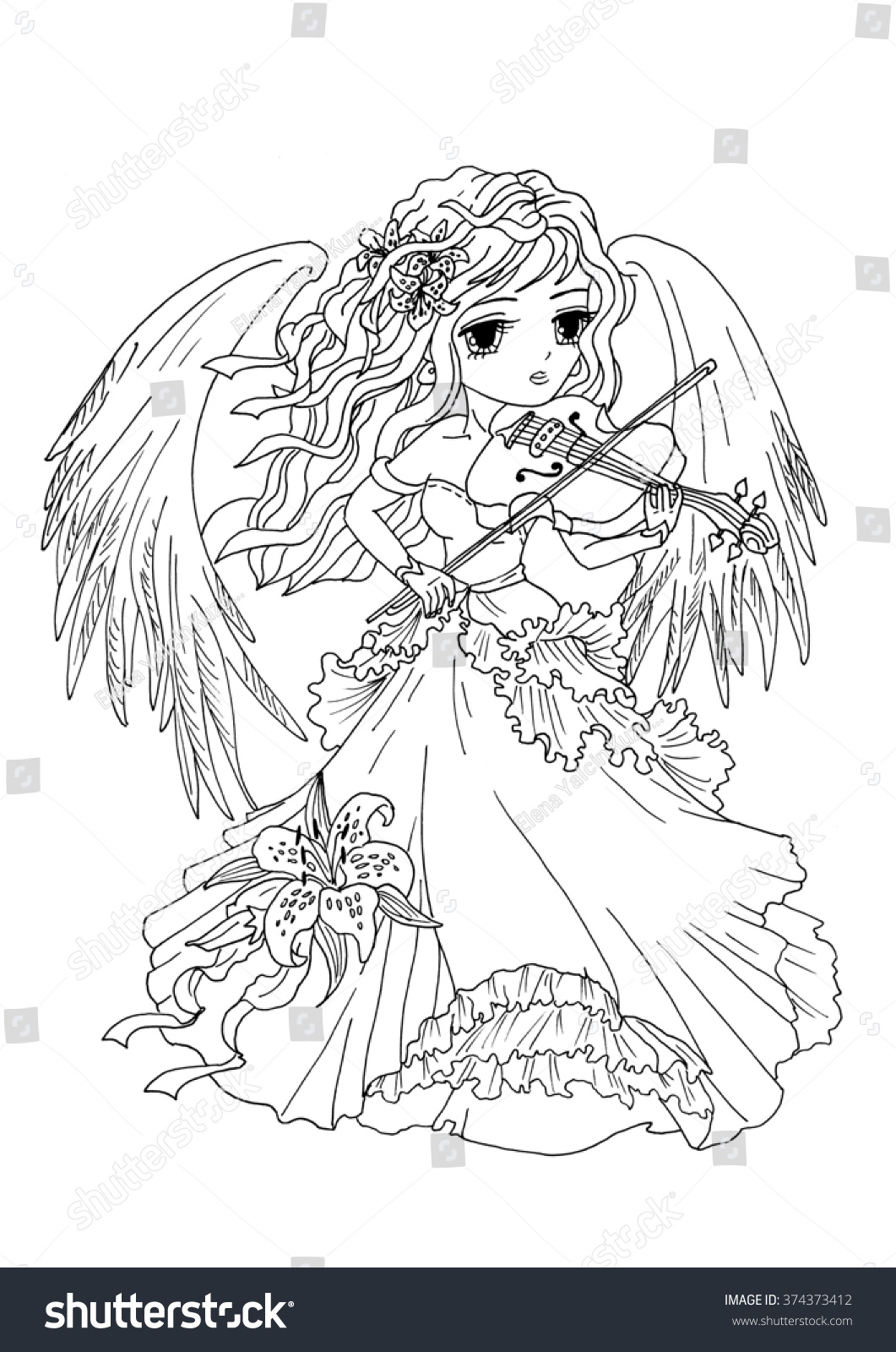 101 Anime Angel Coloring Pages  Latest Free