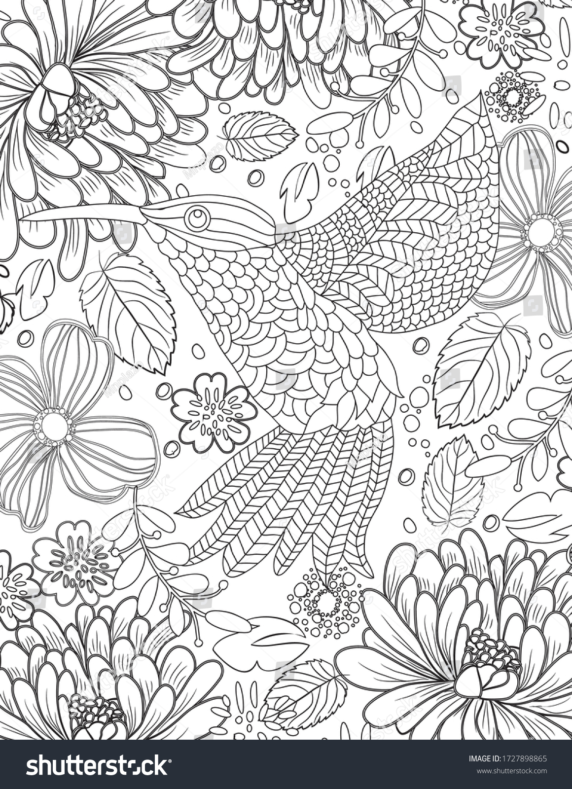 Coloring Pages Coloring Book Adults Amazing Stock Illustration 1727898865