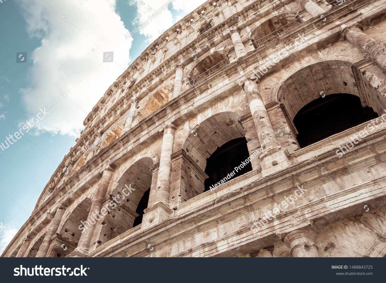 Colosseum Rome Largest Amphitheatre World Stock Photo 1488843725