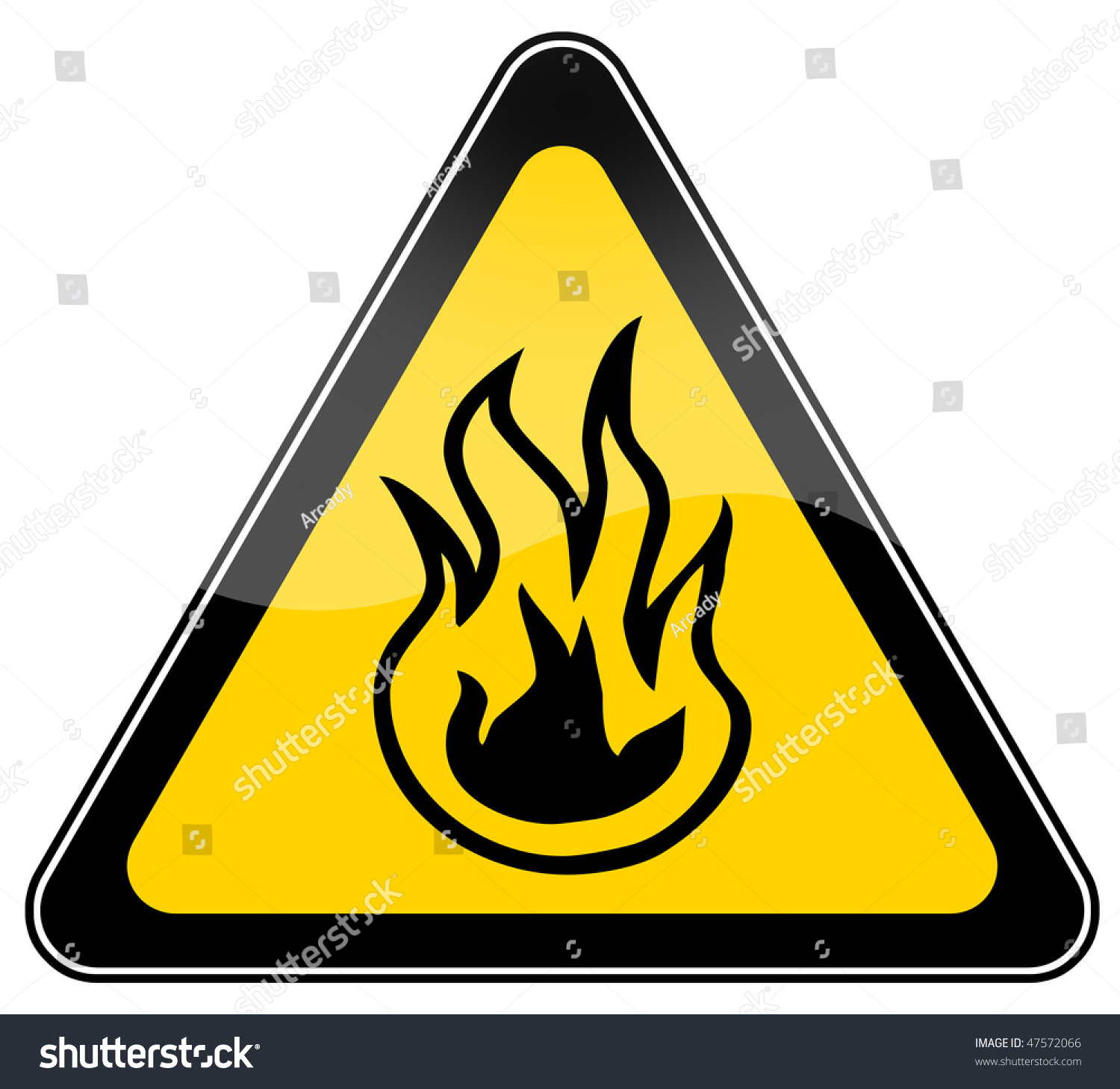 Combustible Material Warning Sign Stock Photo 47572066 : Shutterstock