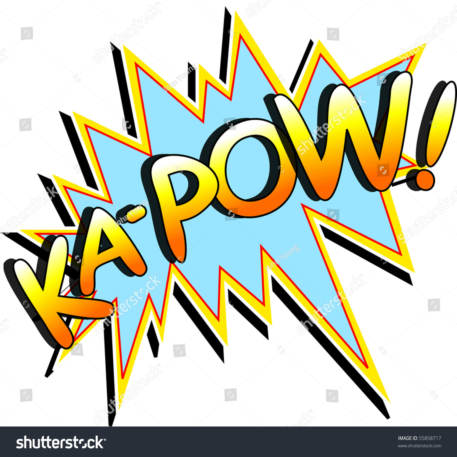 Comic Book Style Kapow Stock Illustration 55858717