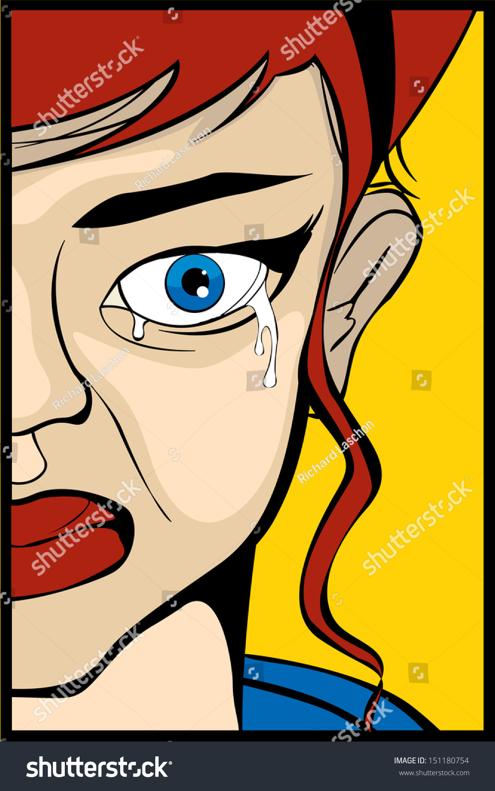 Comic Style, Pop Art Woman, Crying Girl Stock Photo 151180754 ...