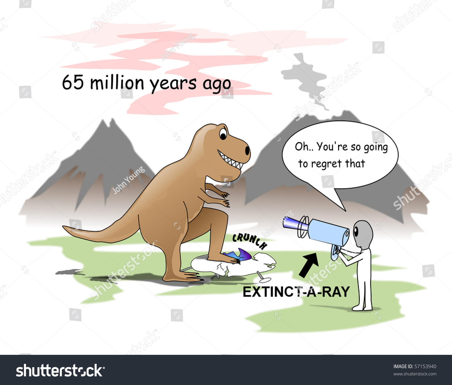 Comical Reason Extinction Dinosaurs Stock Illustration 57153940 Shutterstock 4256