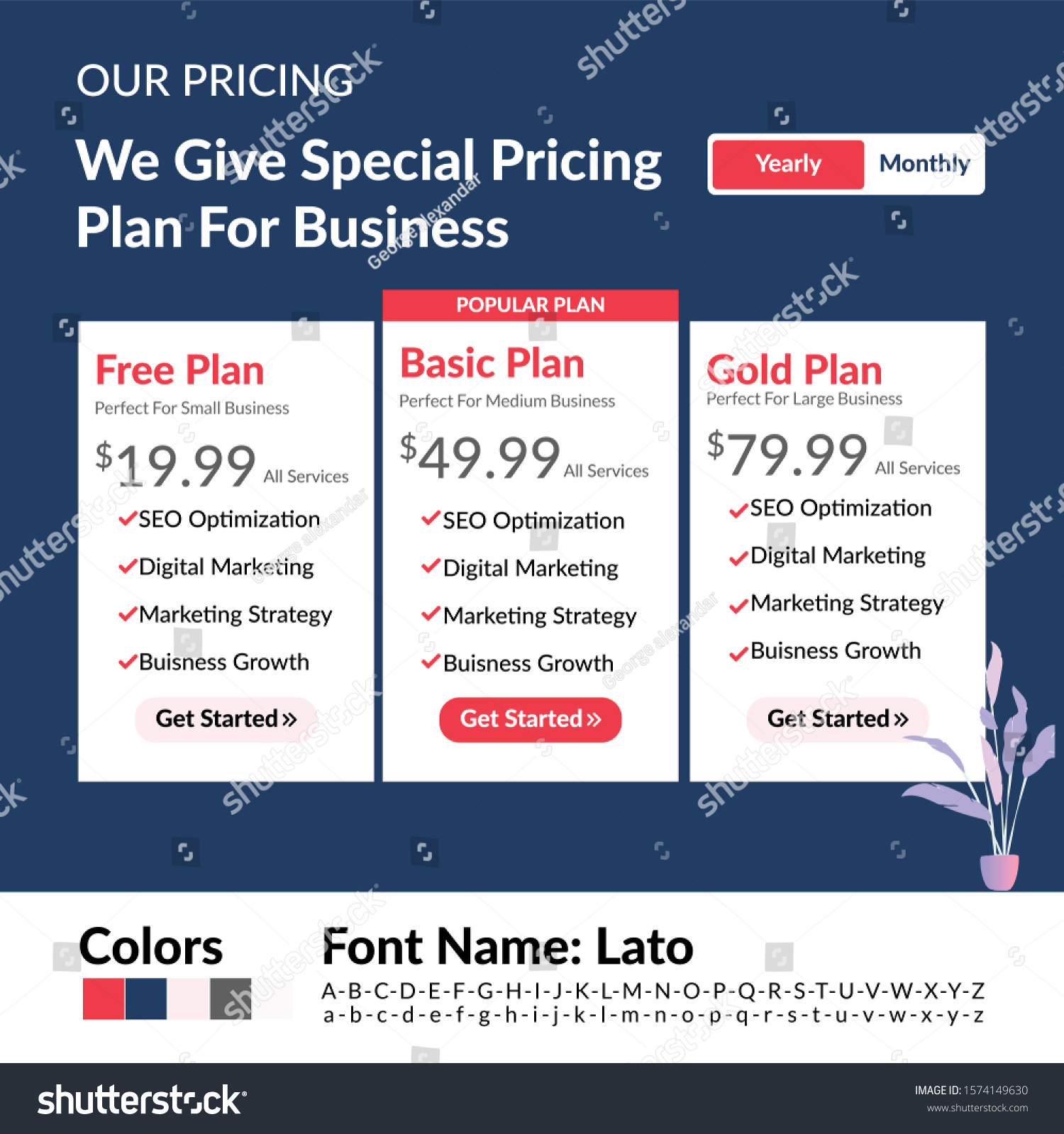 Commercial Business Web Services Modern Pricing Stock Illustration