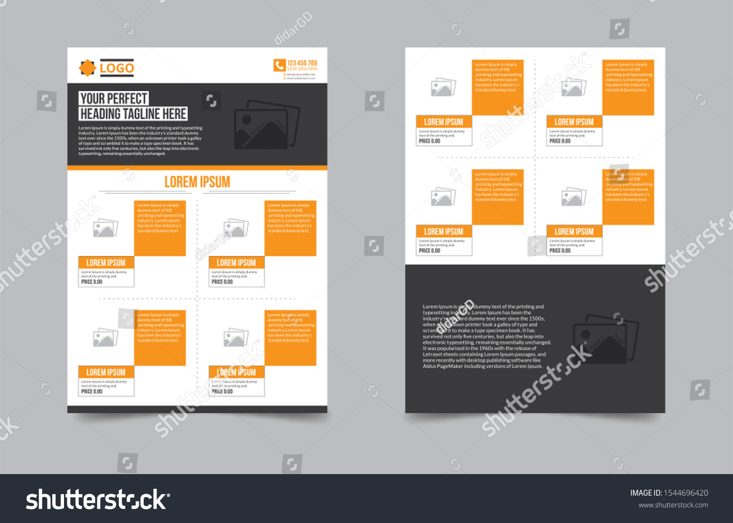 Commercial Product Flyer Template Download Stock Illustration