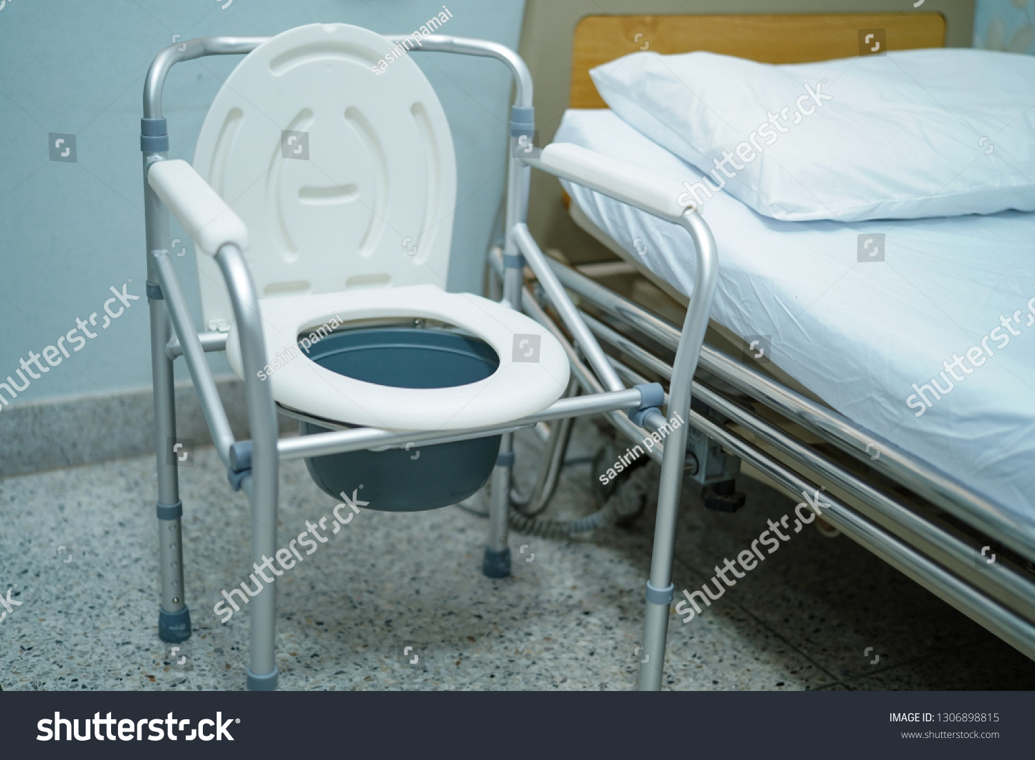 Commode Chair Mobile Toilet Can Moving Stock Image Download Now