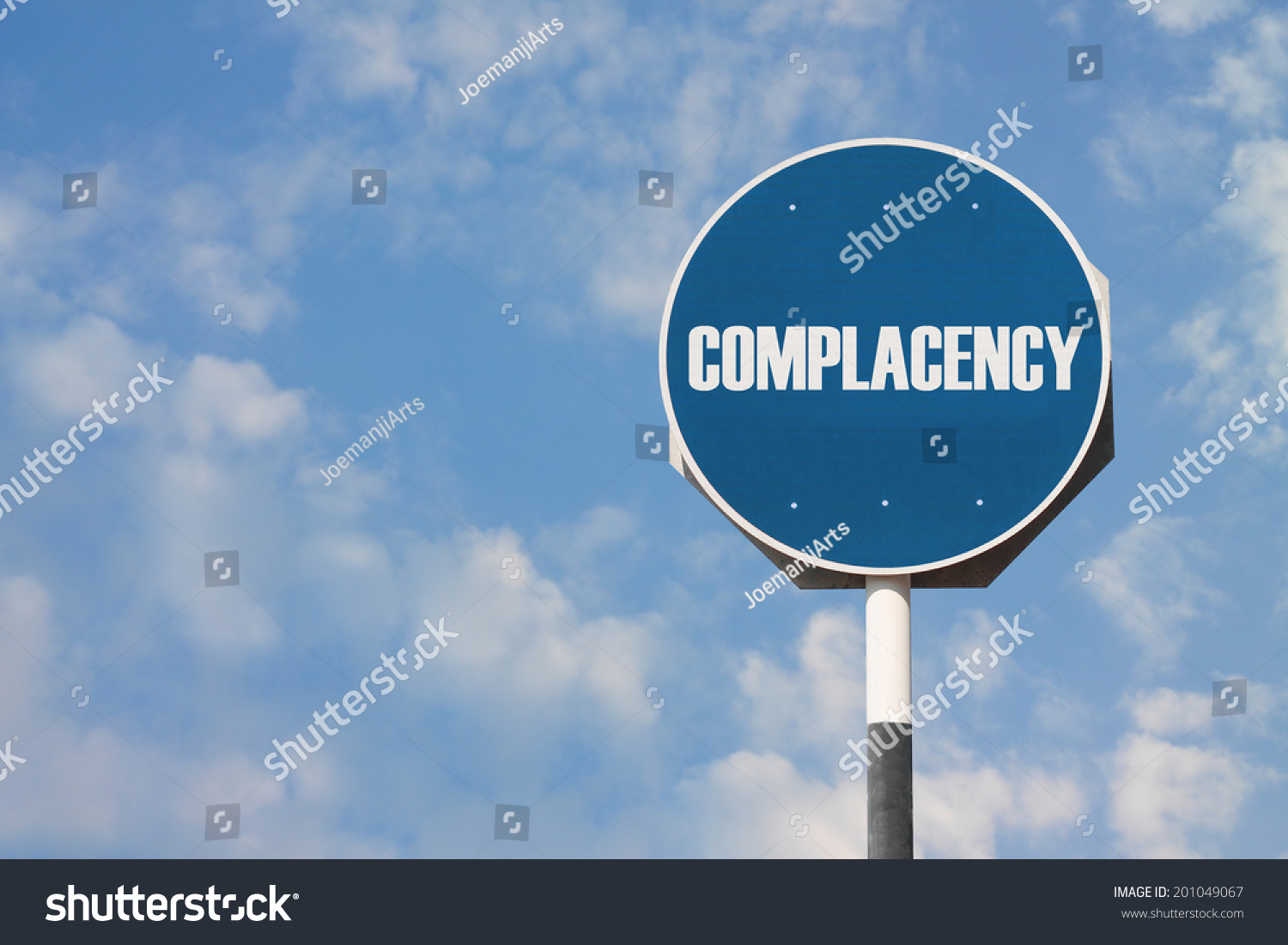 Complacency Sign Stock Photo 201049067 : Shutterstock