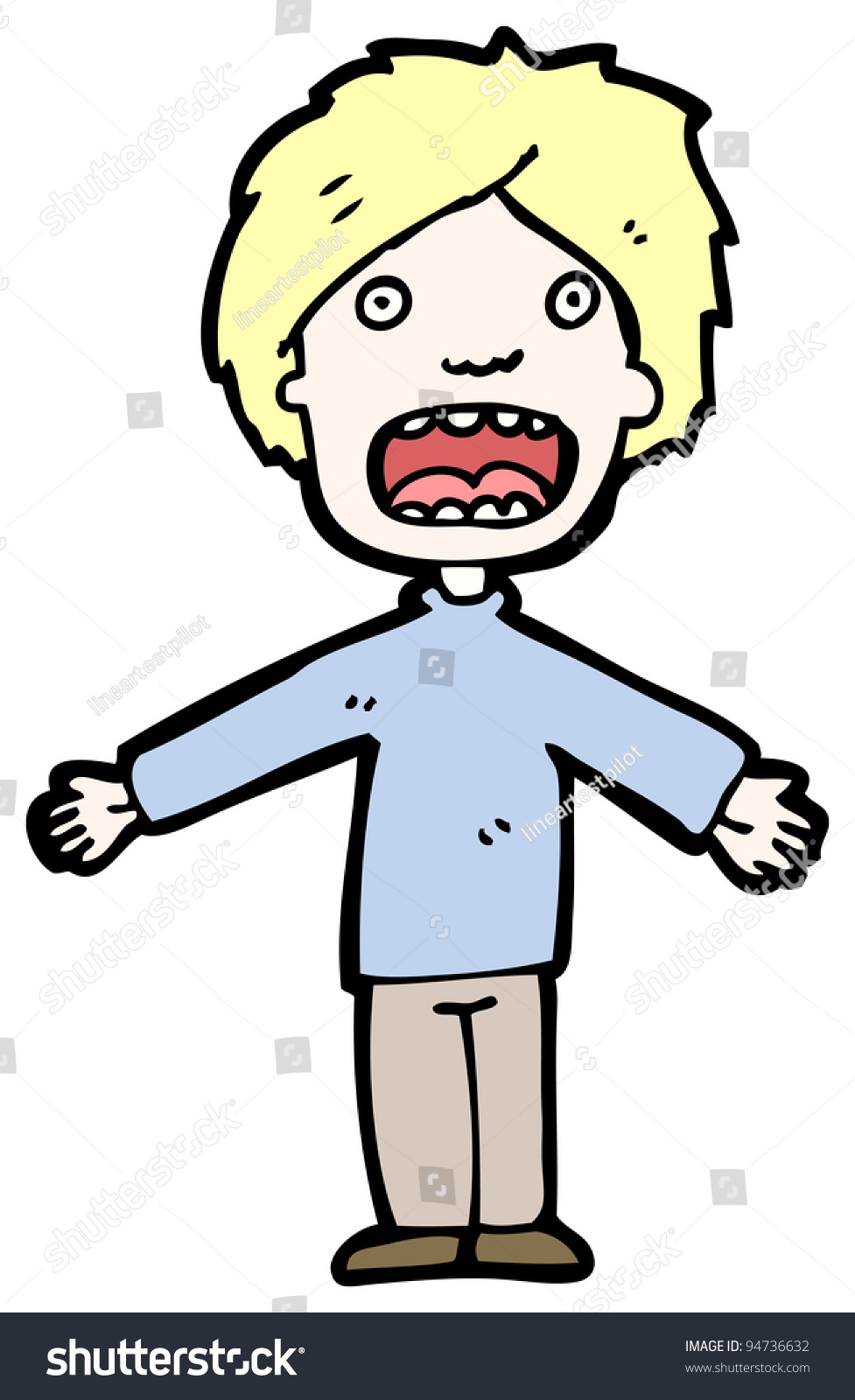 Complaining Boy Cartoon Stock Photo 94736632 : Shutterstock