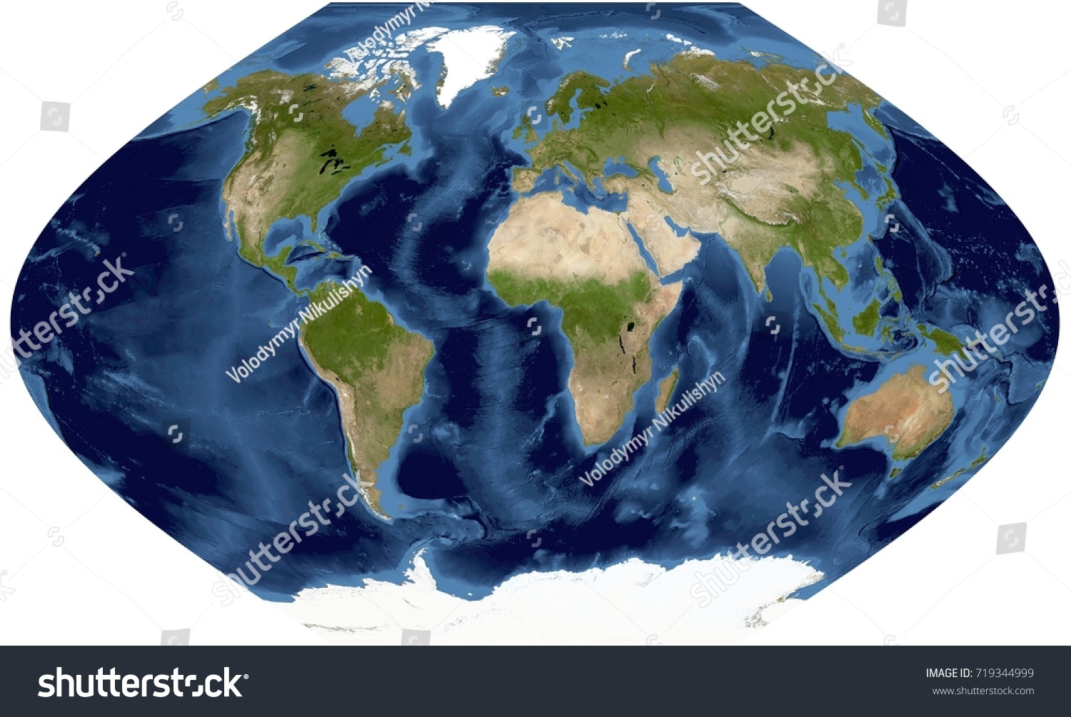 Complete Earth View Space High Resolution Stock Illustration 719344999 ...