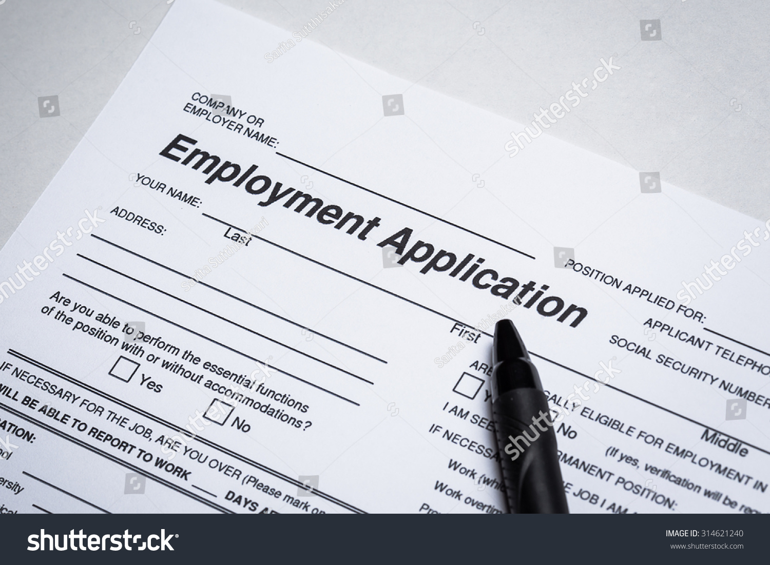 completing job application form focus on stock photo edit now completing a job application