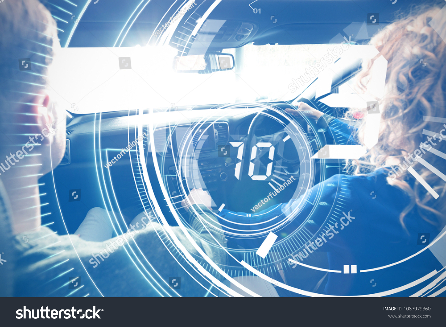  Light Blue Resting Curve Template Design Featuring Composite Image of Interface