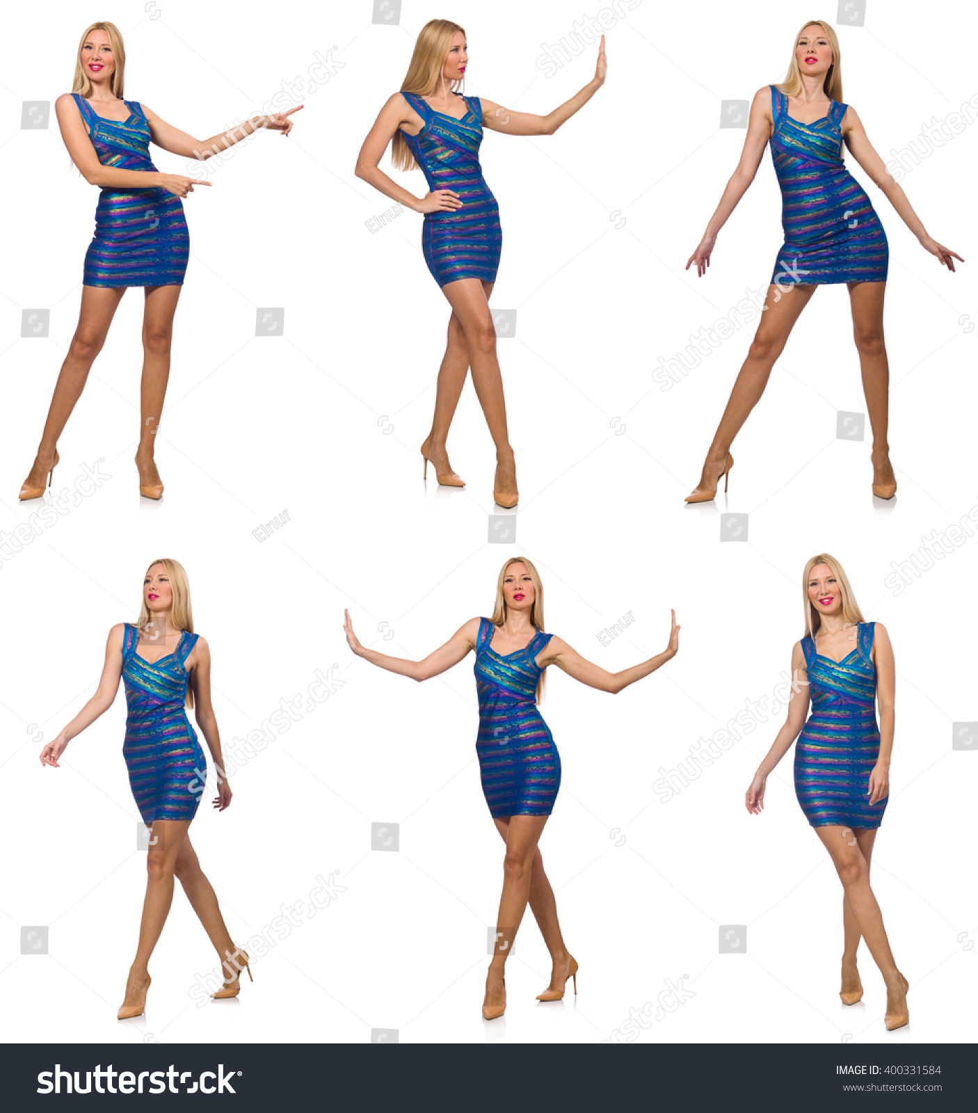 Composite Photo Of Woman In Various Poses - 400331584 : Shutterstock