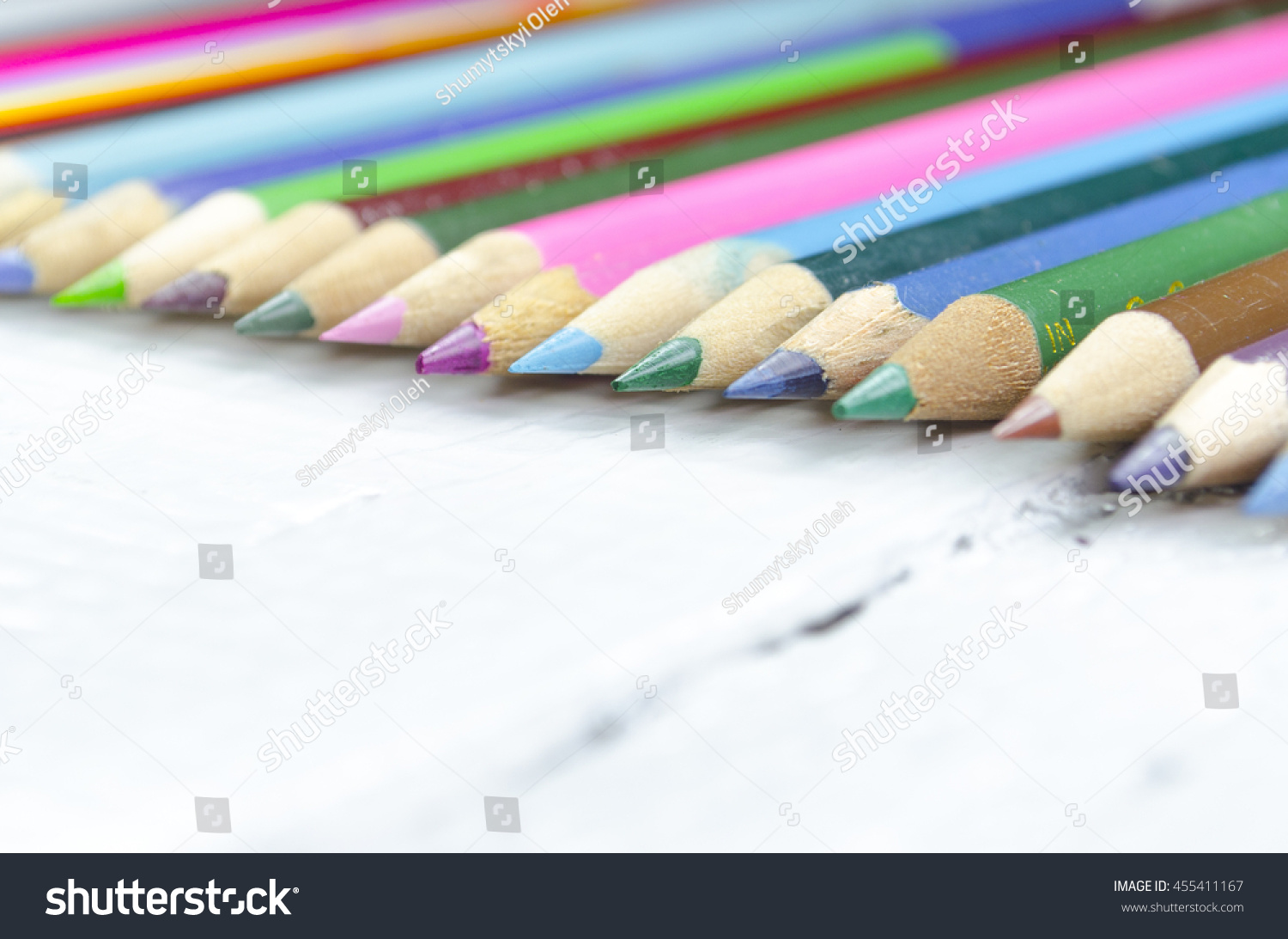 Composition Colored Pencils Stock Photo 455411167 - Shutterstock