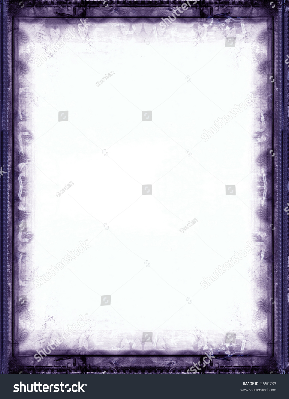 Computer Designed Grunge Border Over White Stock Photo 2650733 ...