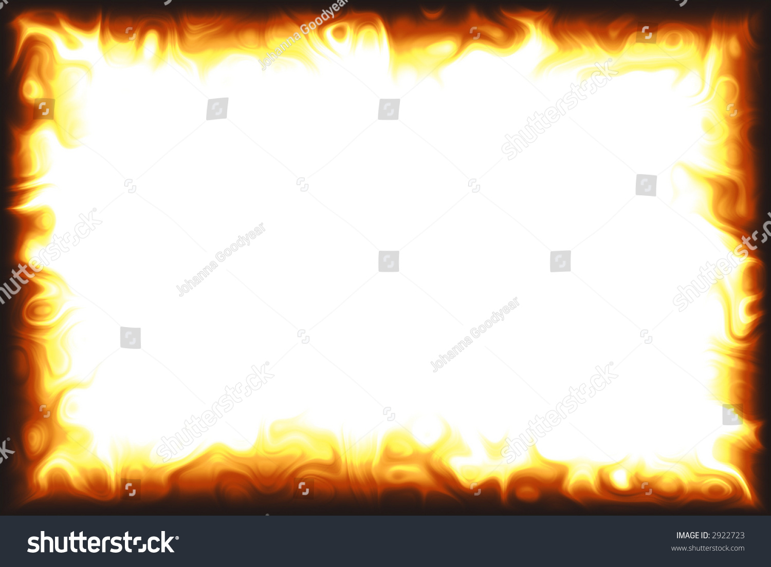 Computer Generated Flame Border Over White Background Stock Photo ...