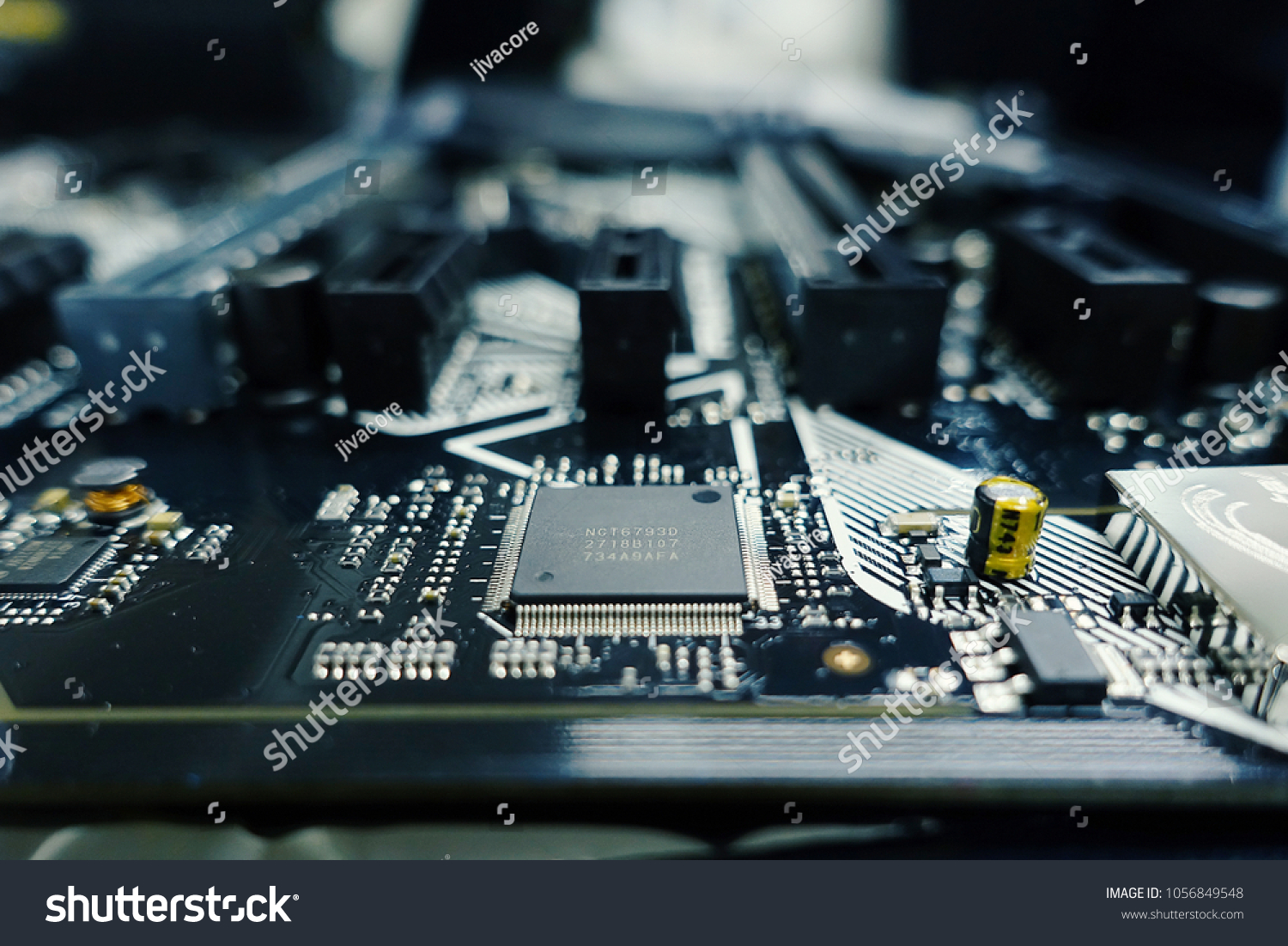 Computer Motherboard Processor Digital Science Technology Stock Photo Computer Motherboard Processor Digital Science Technology Stock Photo