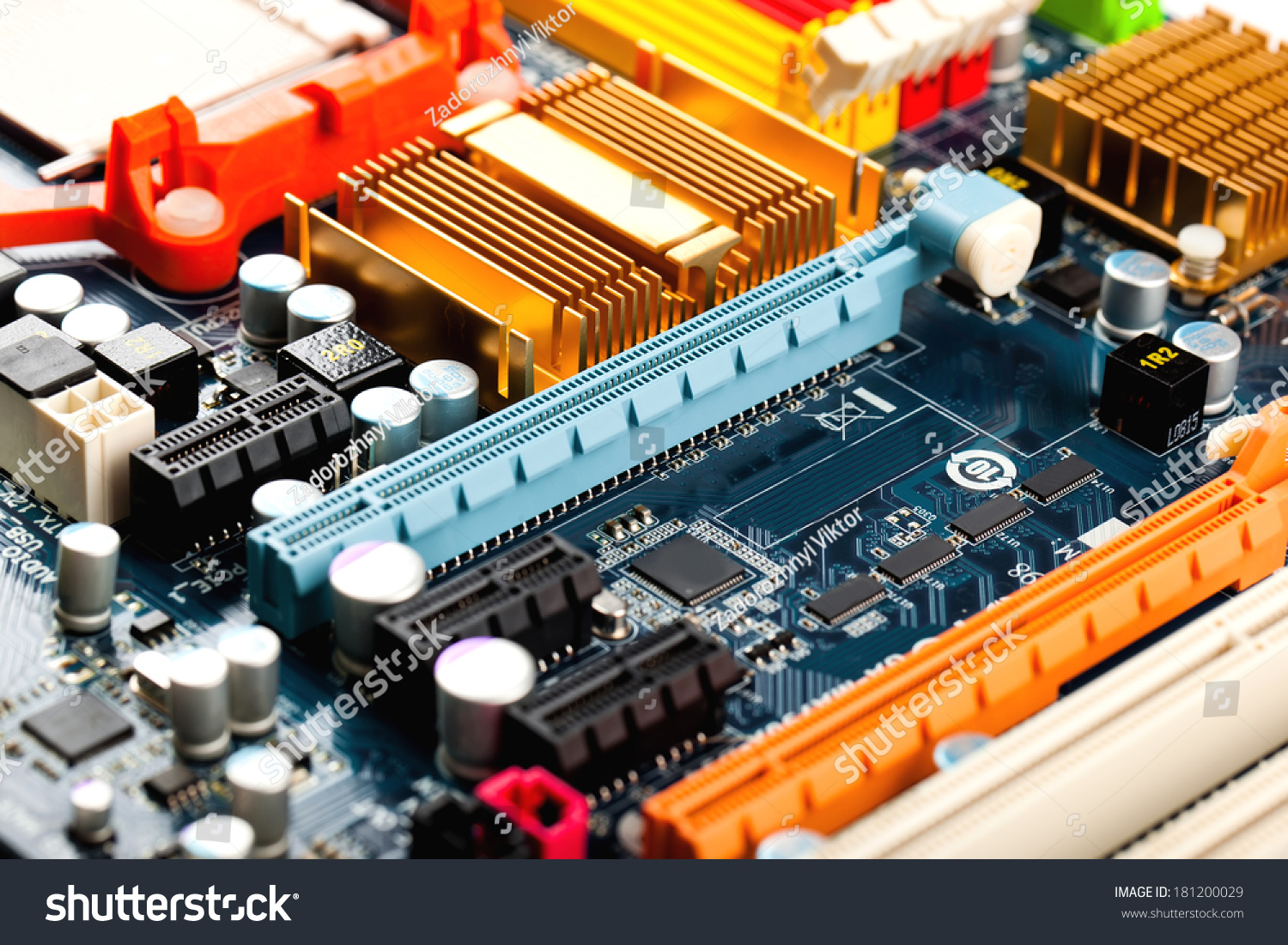 Computer Motherboard Closeup Stock Photo 181200029 - Shutterstock