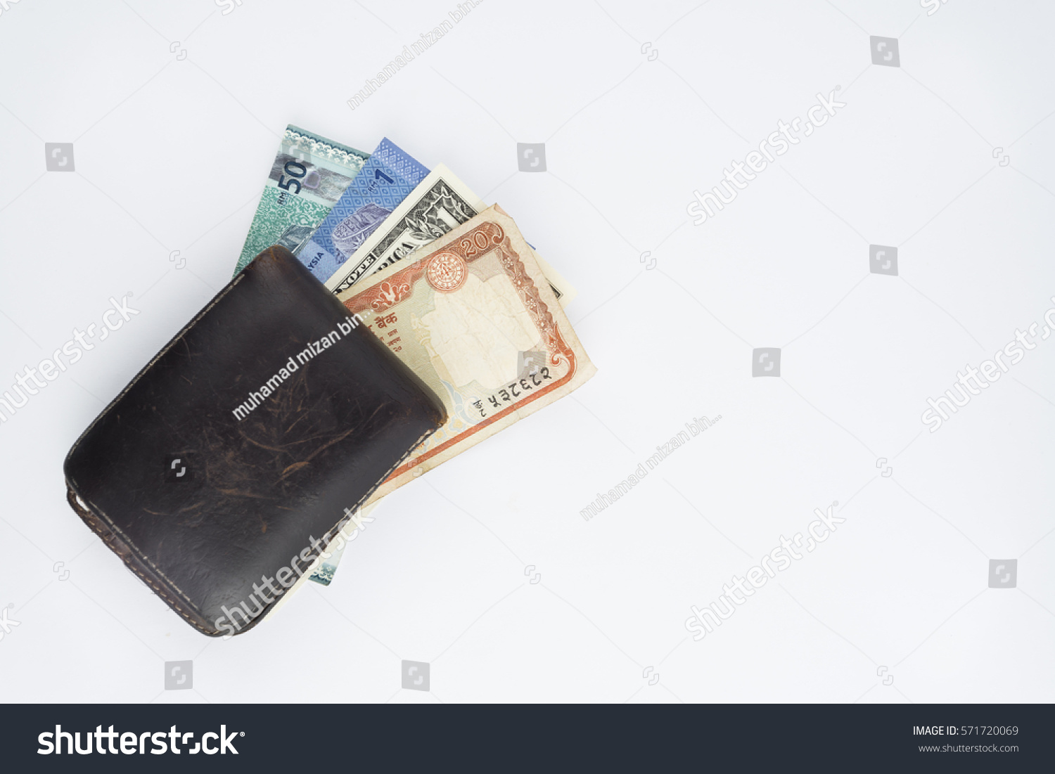 Concept Illustration Money Us Dollar Nepalese Stock Photo 