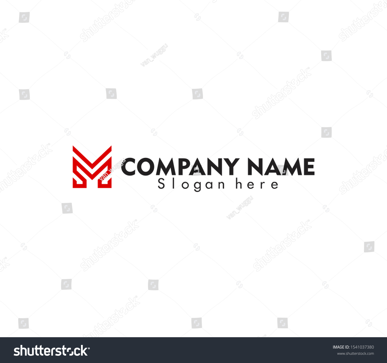 Concept Logo M Company Name Tag Stock Illustration 1541037380