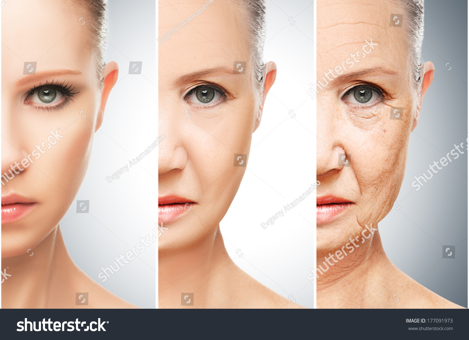 Concept Aging Skin Care Face Young Stock Photo 177091973 - Shutterstock