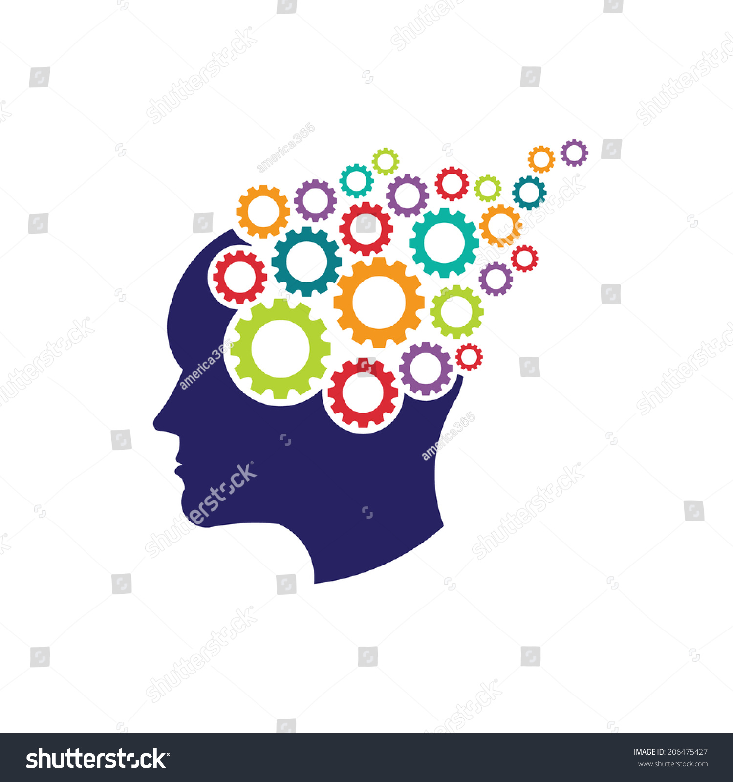 Concept Brain Gears Stock Illustration 206475427 - Shutterstock