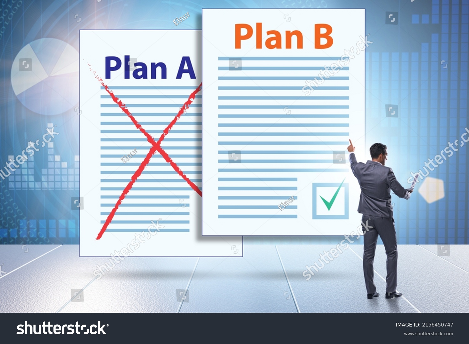 Concept Choosing Between Plan Plan B Stock Photo 2156450747 | Shutterstock