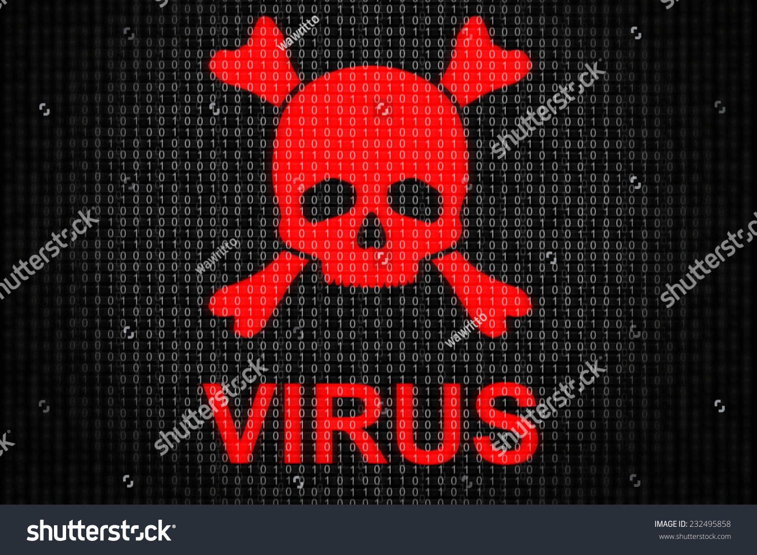Concept Computer Virus Binary Code Red Stock Photo Edit Now