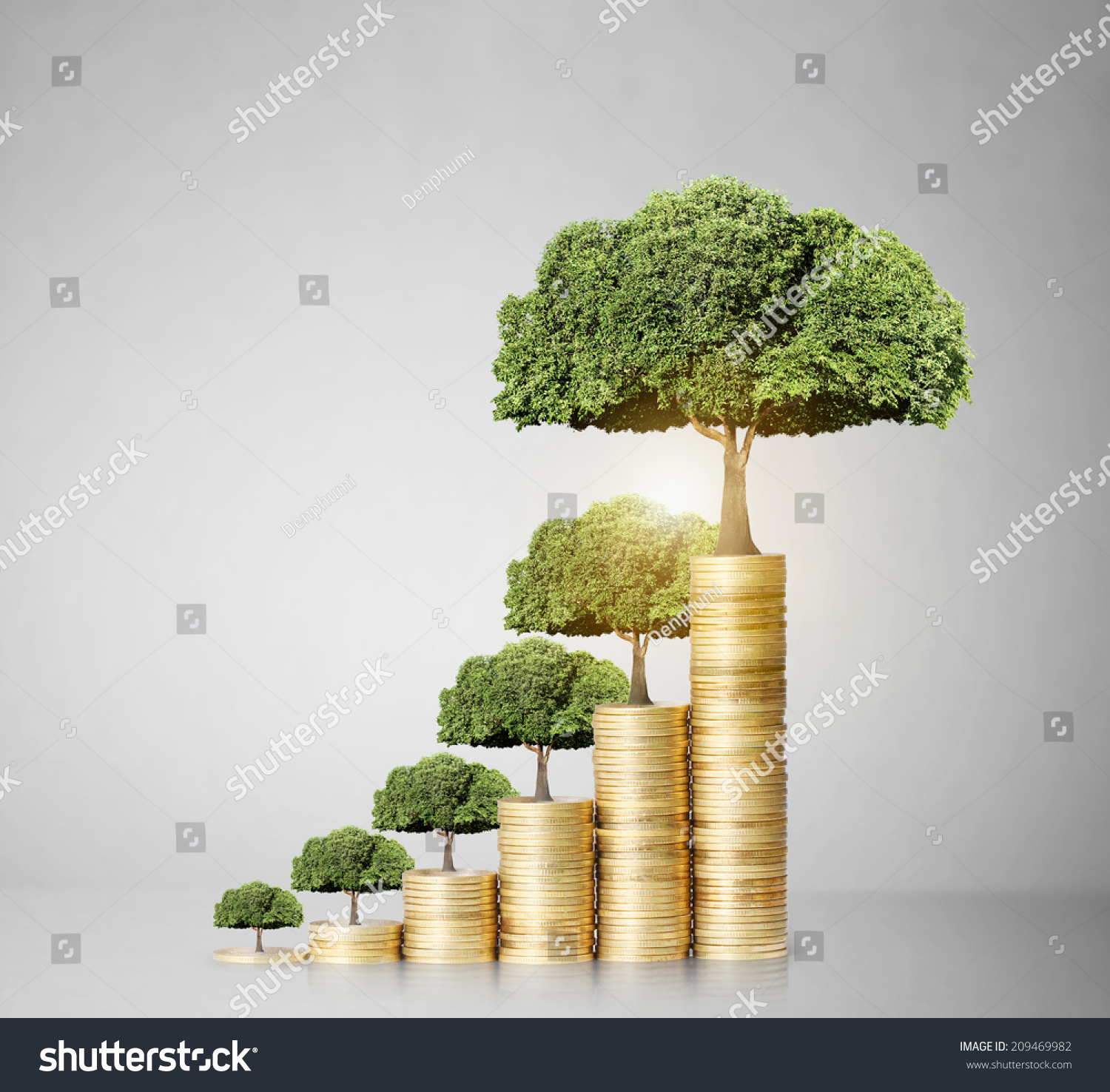 Concept Money Tree Growing Money Stock Photo 209469982 Shutterstock   Stock Photo Concept Of Money Tree Growing From Money 209469982 