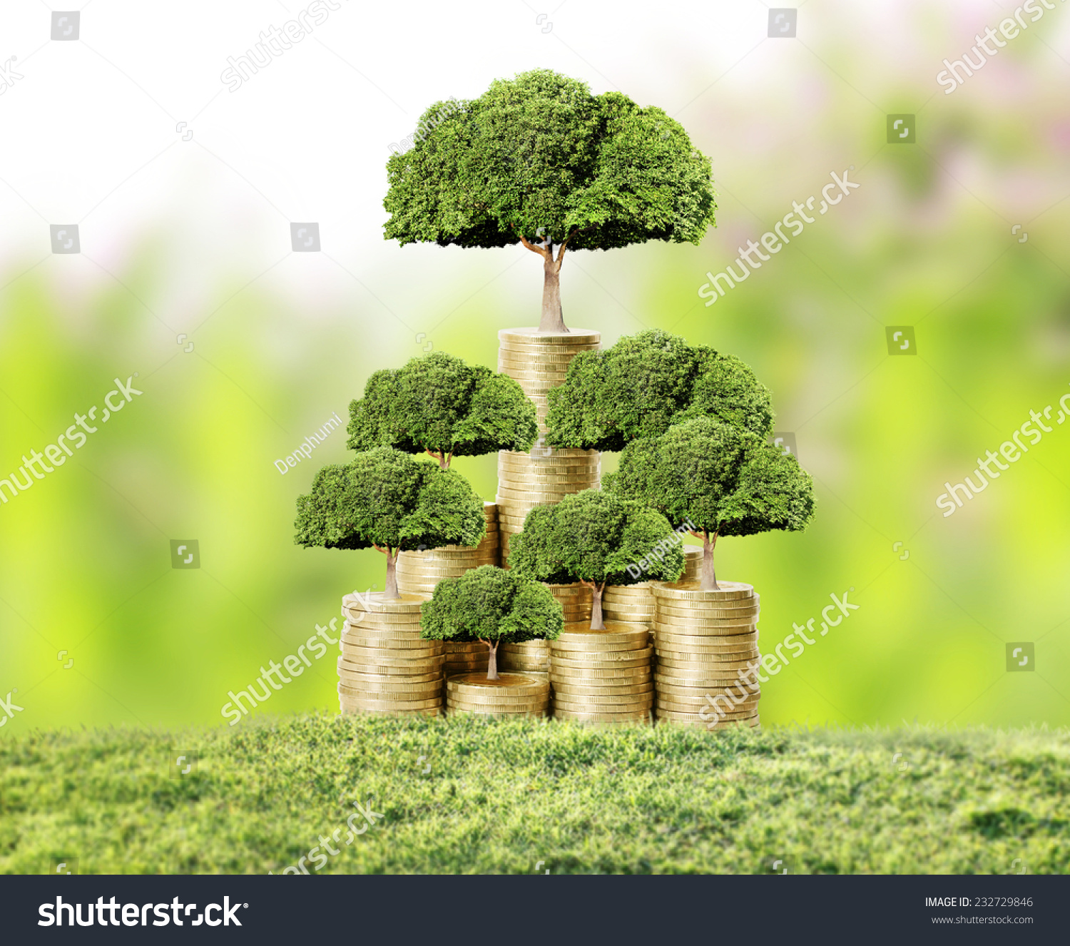 Concept Money Tree Growing Money 232729846 Shutterstock   Stock Photo Concept Of Money Tree Growing From Money 232729846 