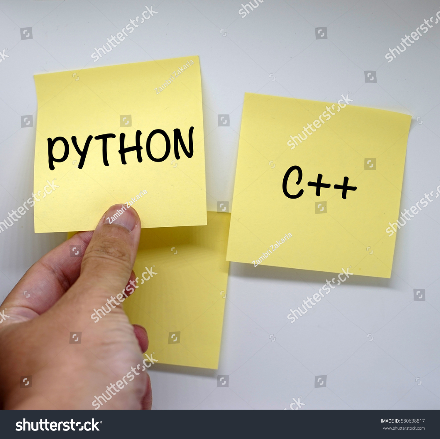 Concept Priority Python C Written On Stock Photo 580638817 | Shutterstock
