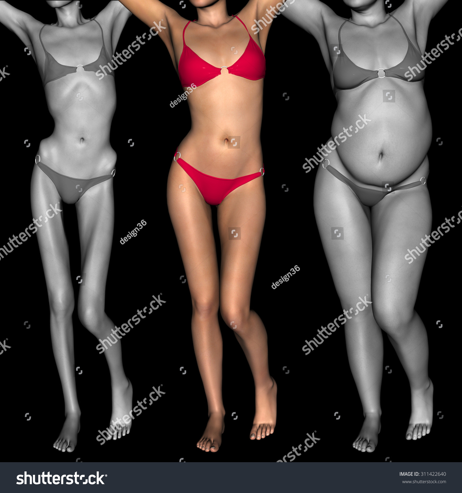 Concept Conceptual 3d Woman Girl Fat Stock Illustration ...
Obese Vs Anorexic