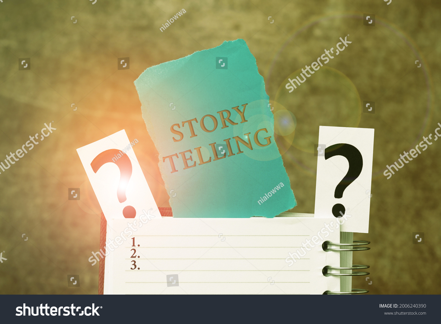 Conceptual Caption Story Telling Business Showcase Stock Photo ...