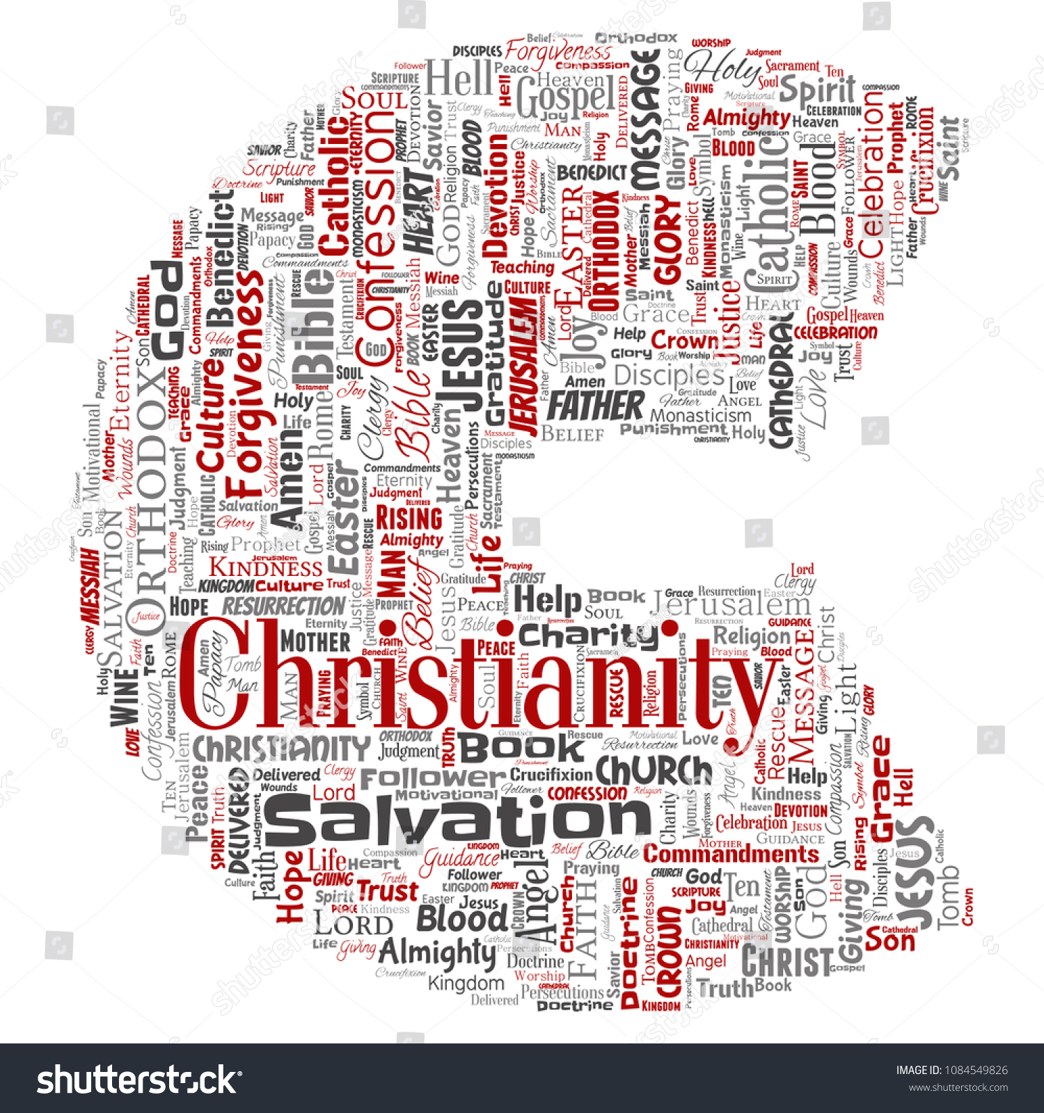 Conceptual Christianity Jesus Bible Testament Letter Font C Red Word Cloud Isolated Background Conceptual Christianity Jesus Bible Testament Letter Font C Red Word Cloud Isolated Background