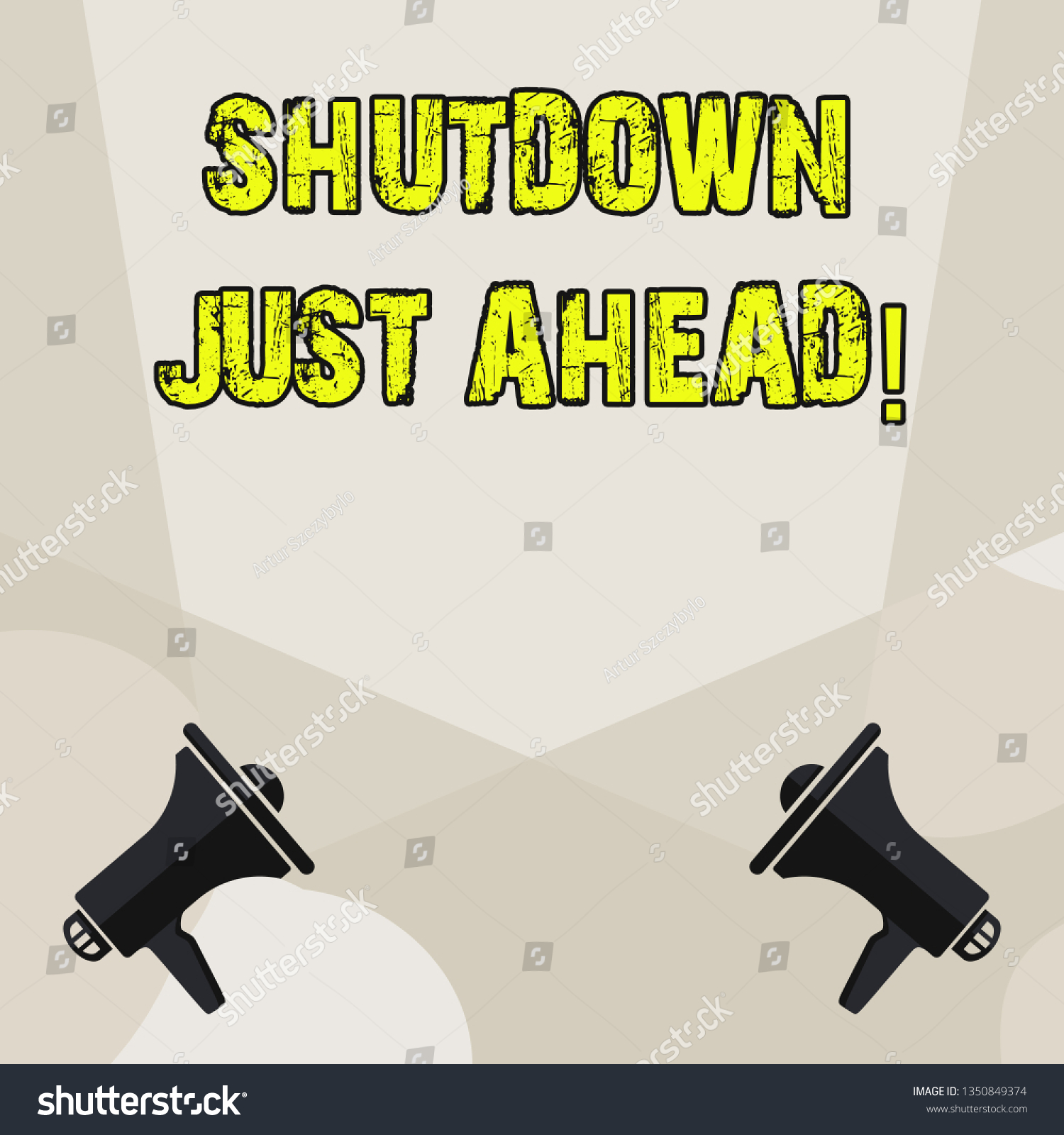 Conceptual Hand Writing Showing Shutdown Just Stock Illustration