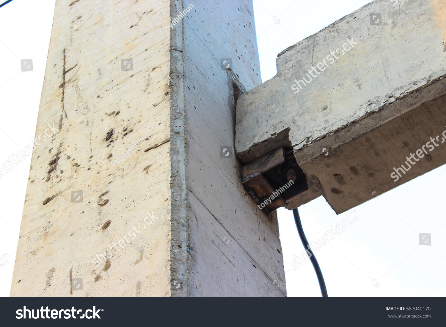 Concrete Beam Connection Joint Concrete Column Stock Photo Edit Now