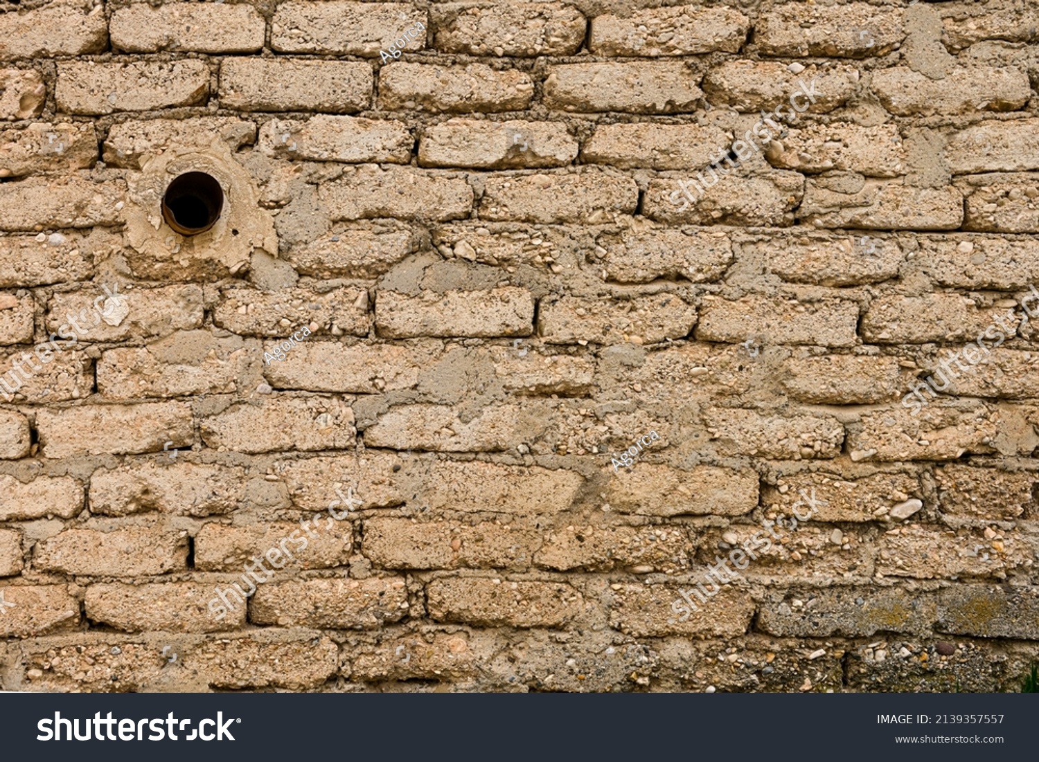 Concrete Block Wall Textures Background Stock Photo 2139357557