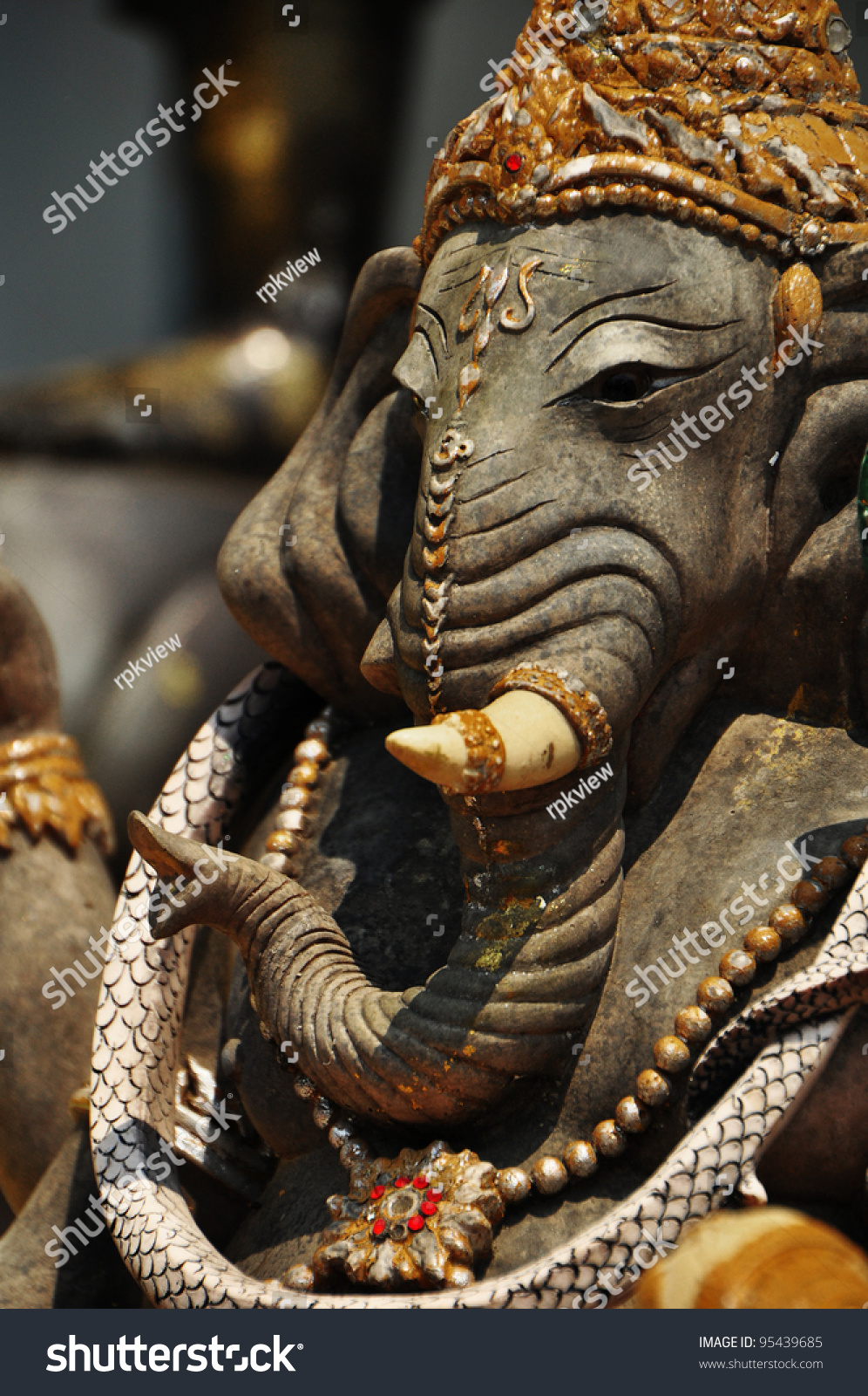 Concrete Ganesh Sculpture Under Daylight Stock Photo 95439685 ...