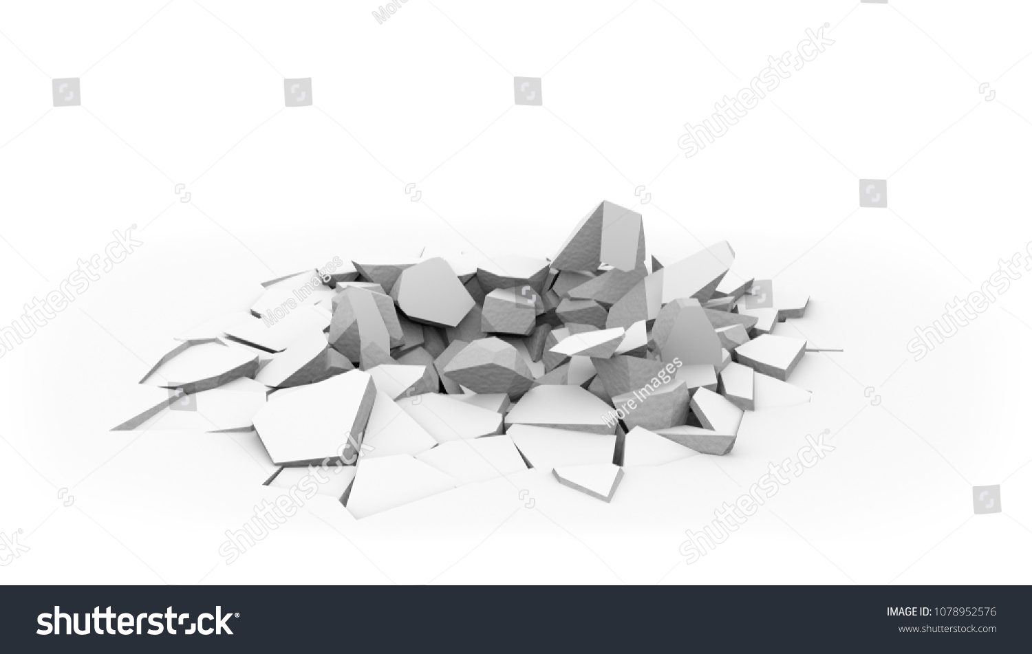 Concrete Slab Floor Shell Hole Isolated Stock Illustration 1078952576