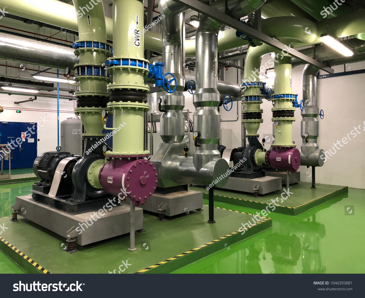 Condenser Water Pump Motor Chiller Industrial Stock Photo Edit Now 1046393881